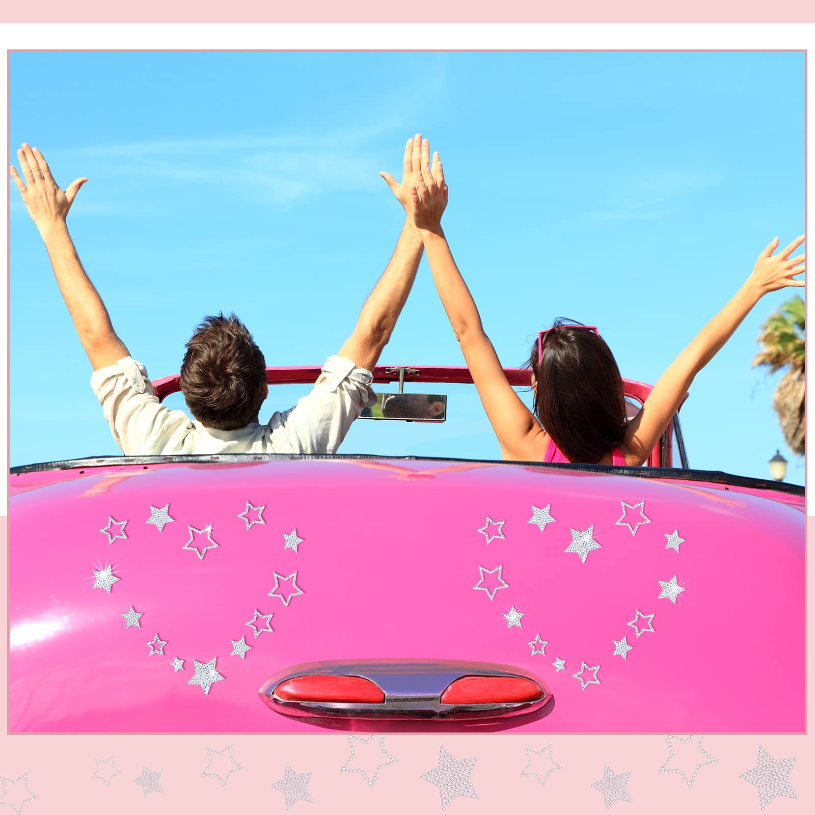 Epakh 84 Pieces Rhinestone Star Stickers, Silver Glitter Bling Sticker Self Adhesive Crystal Star Sticker For Winter Holiday Pac