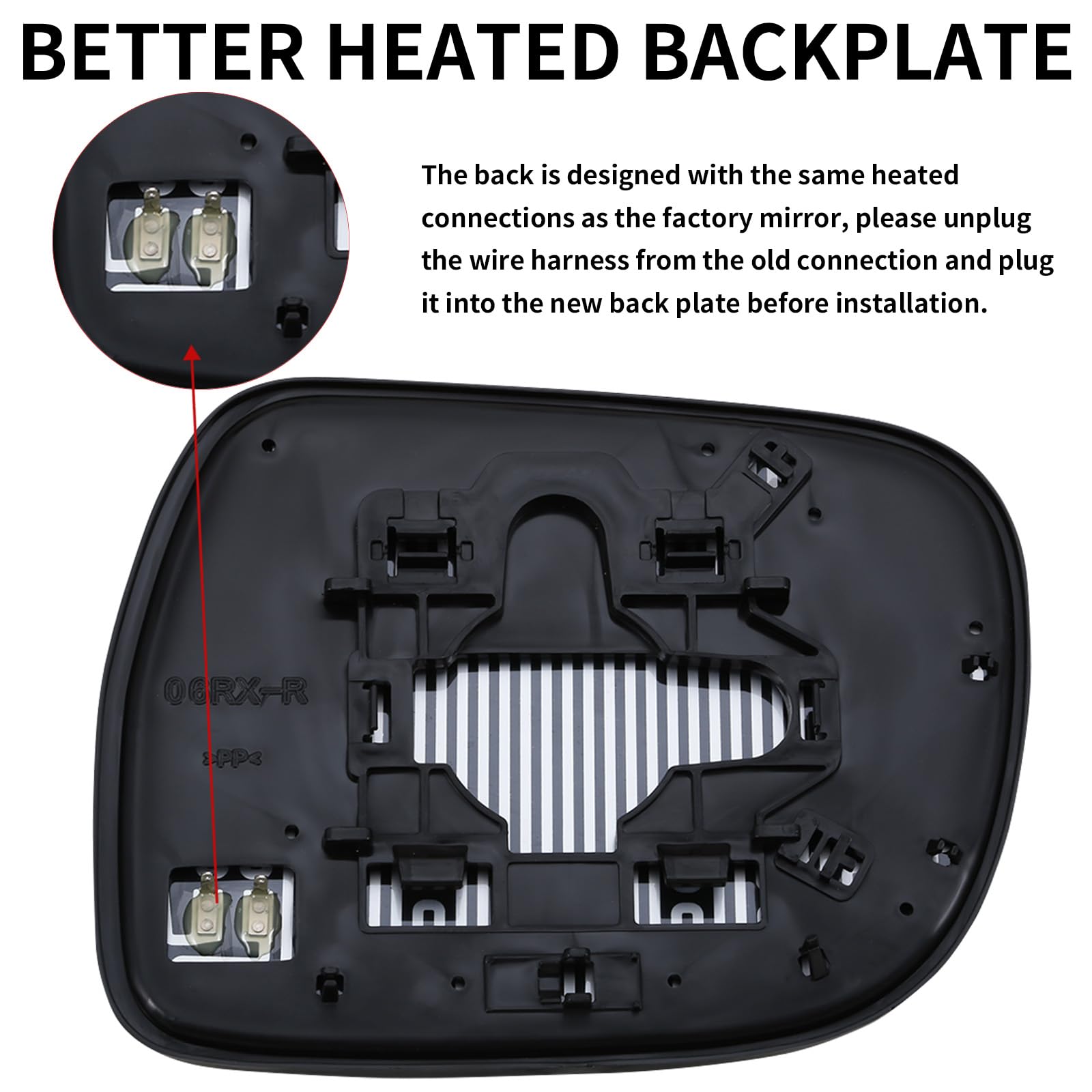 Loiyllen Passenger Side Mirror Replacement For Lexus Rx330 2004-2006 Rx350 2007-2009 Rx400H 2006-2009 - Mirrors Glass, Right Side Rear View Mirror Glass With Power Heated