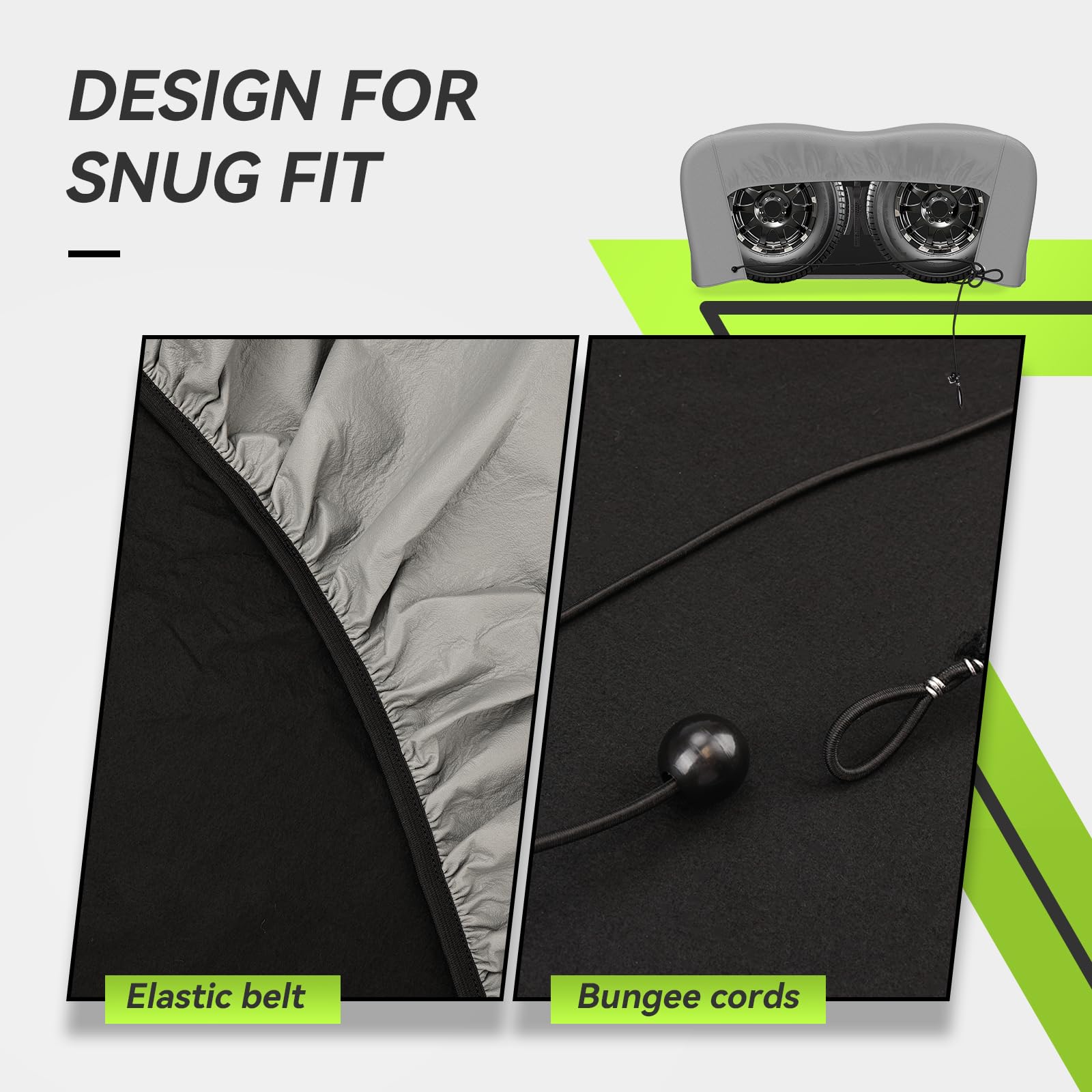 Rvmate Rv Tire Covers, Dual Axle Wheel Cover (1 Pack) Fits 30''-33'' Diameter Tires, Waterproof Anti-Uv Grey Dual Tire Covers Rv