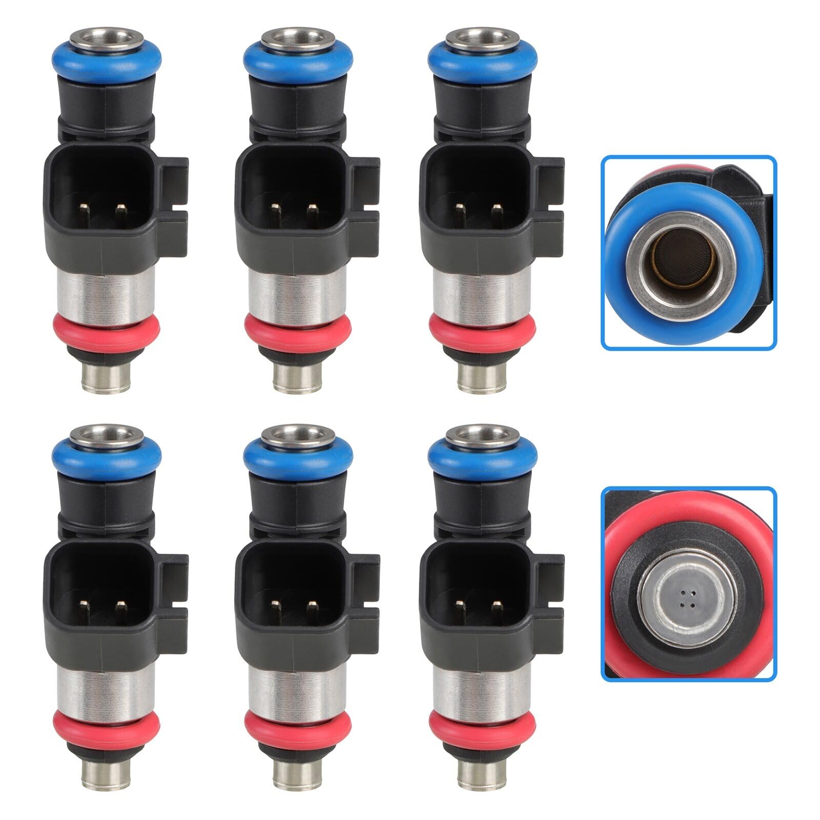 4 Holes Scitoo Fuel Injectors Fit For 2009-2012 For Ford For Escape 3.0L, 2010-2012 For Ford For Fusion 3.0L, 2009-2011 For Mercury For Mariner 3.0L Fj998,9L8Z9F593A; Zzc413250 6Pcs