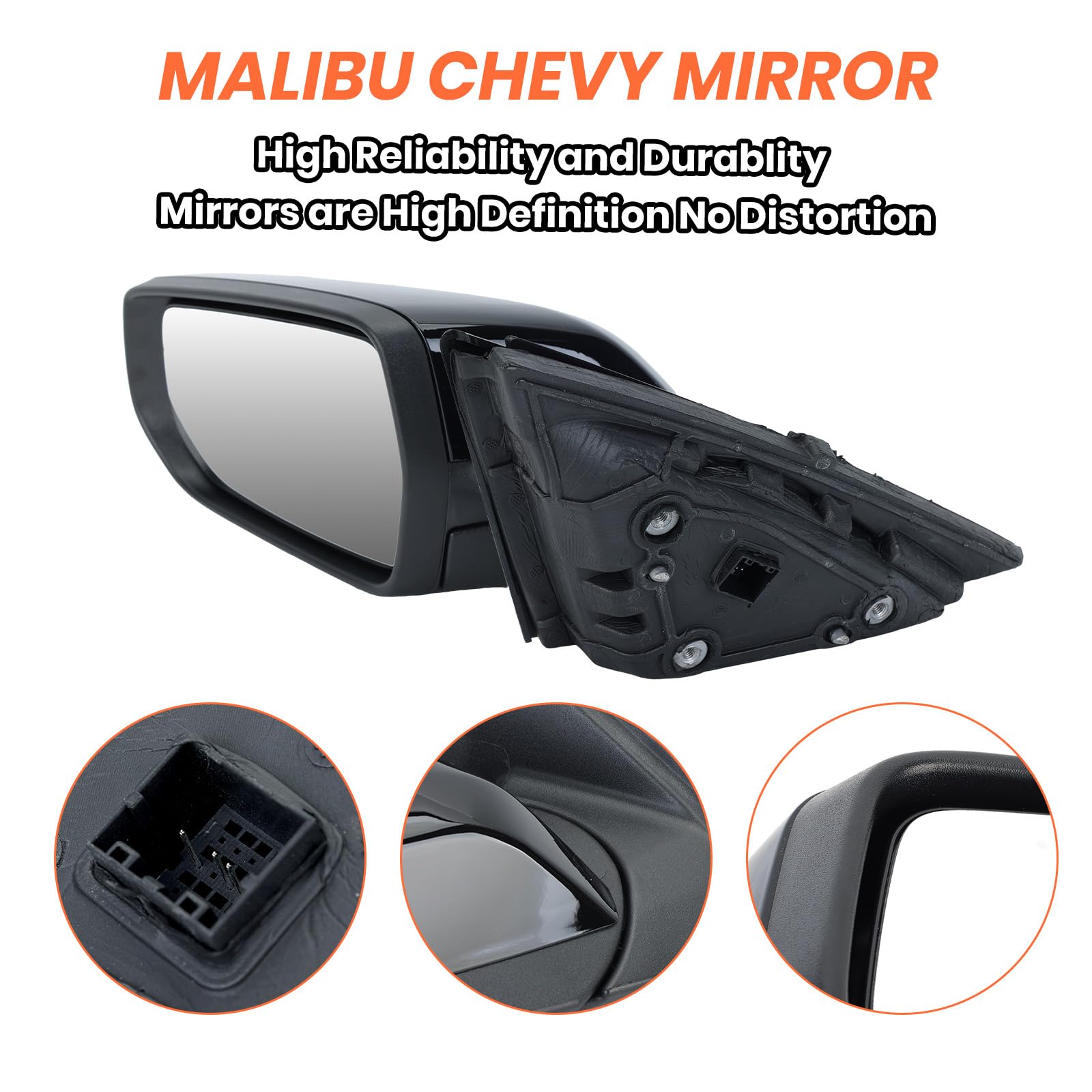 Mofoap Driver Side View Mirror Compatible With Chevy Malibu 2016 2017 2018 2019 2020 2021 2022 Non Heated Without Signal Light M