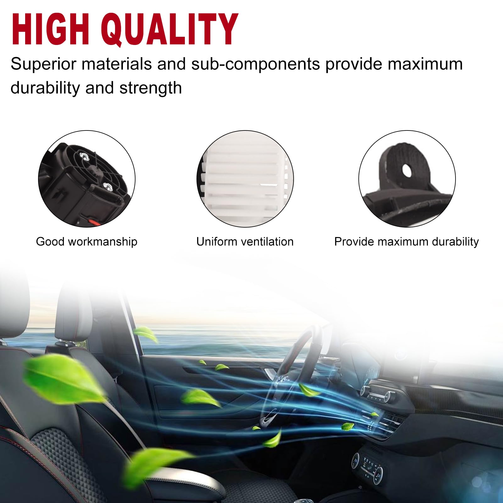 Topaz 2048200208 Heater Blower Motor Fan Assembly Compatible With Mercedes W204 W212 C300 C350 C63 Amg E350 E550 E63 Amg Glk350 2008-2012 2048200008