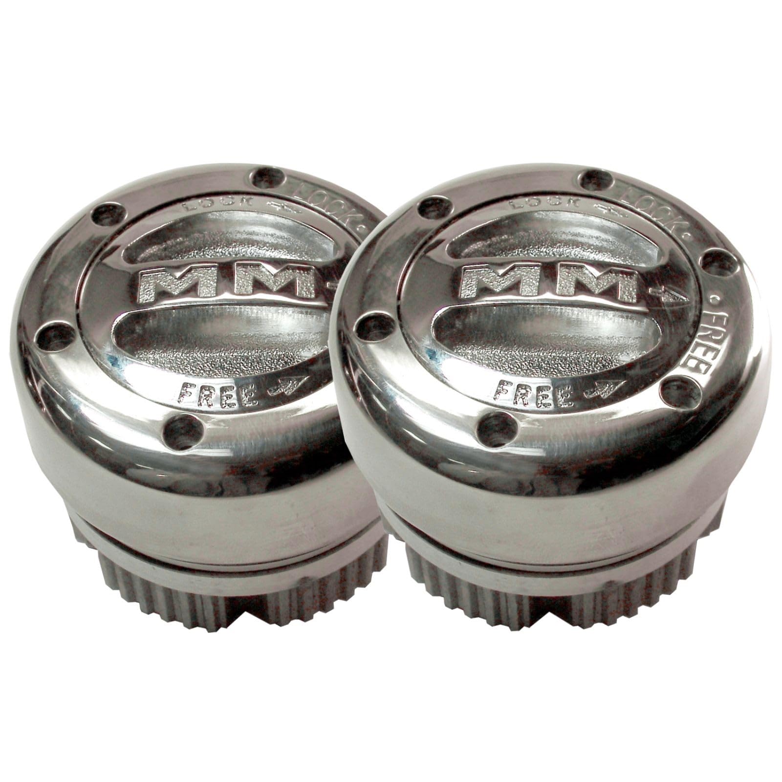 Mile Marker 104 Pair of Billet Silver Premium Locking Hubs fits 1974 1987 Cherokee Gladiator Wagoneer - Built for Durability & Reliability in Extreme Off Road Conditions