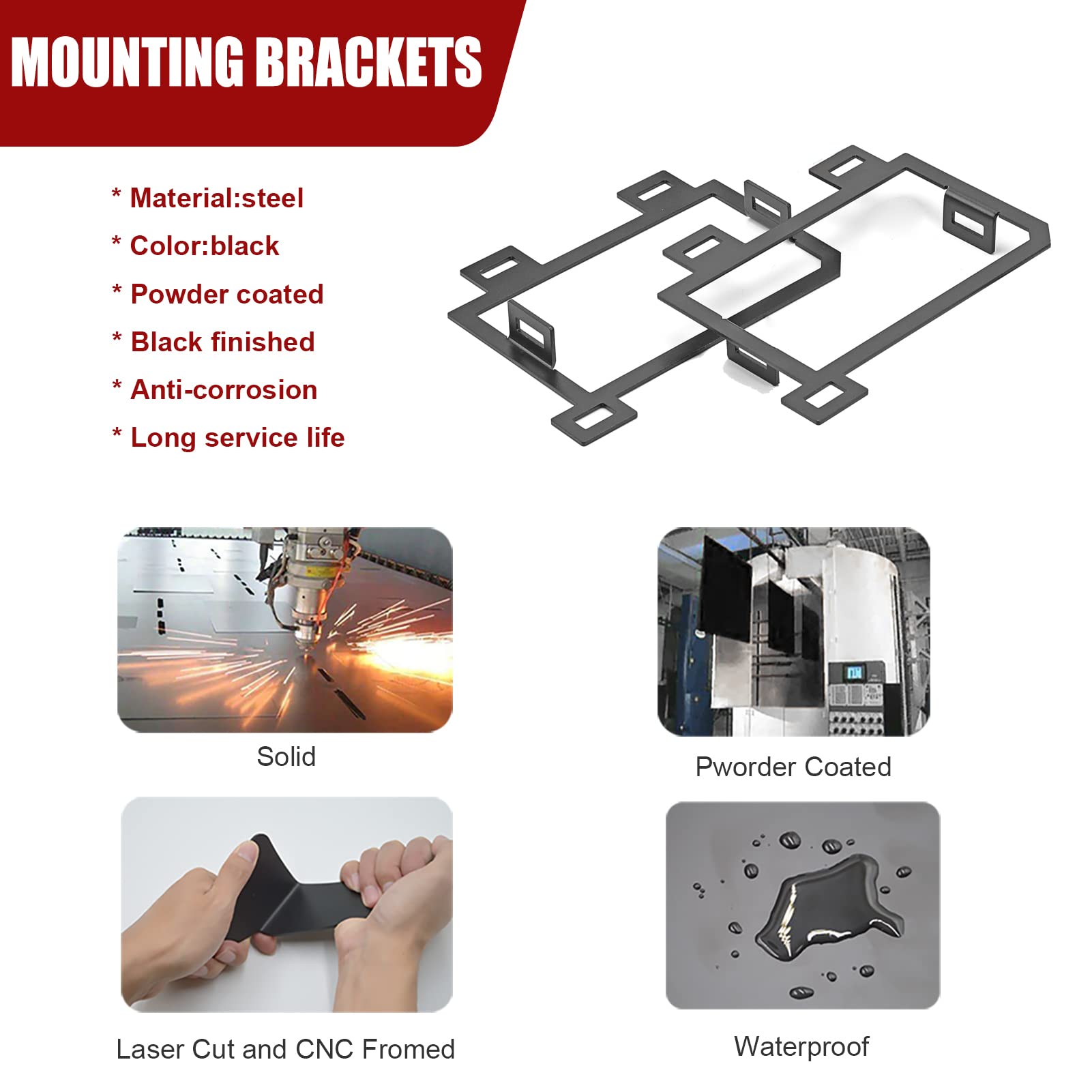 4X 3 inch 24W LED Fog Light Pods with Plug Wiring Kit & Front Lower Hidden Bumper Mounting Bracket Compatible with 2013-2018 Dodge Ram 1500