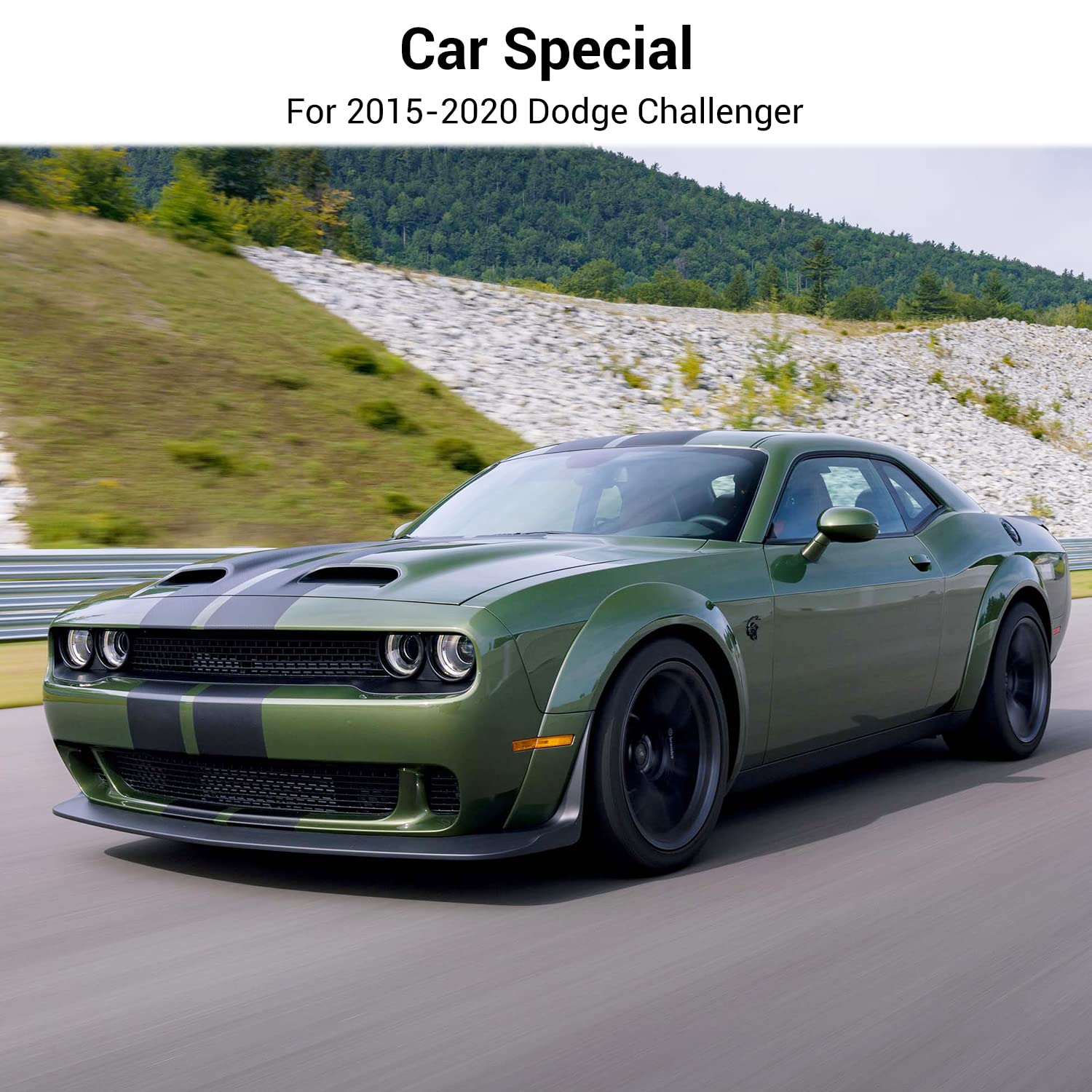 Voodonala For Challenger Gear Shift Shifter Panel Shift Lever Panel Transmission Gear Selector Gearstick Panel Cover Trim Fit Fo