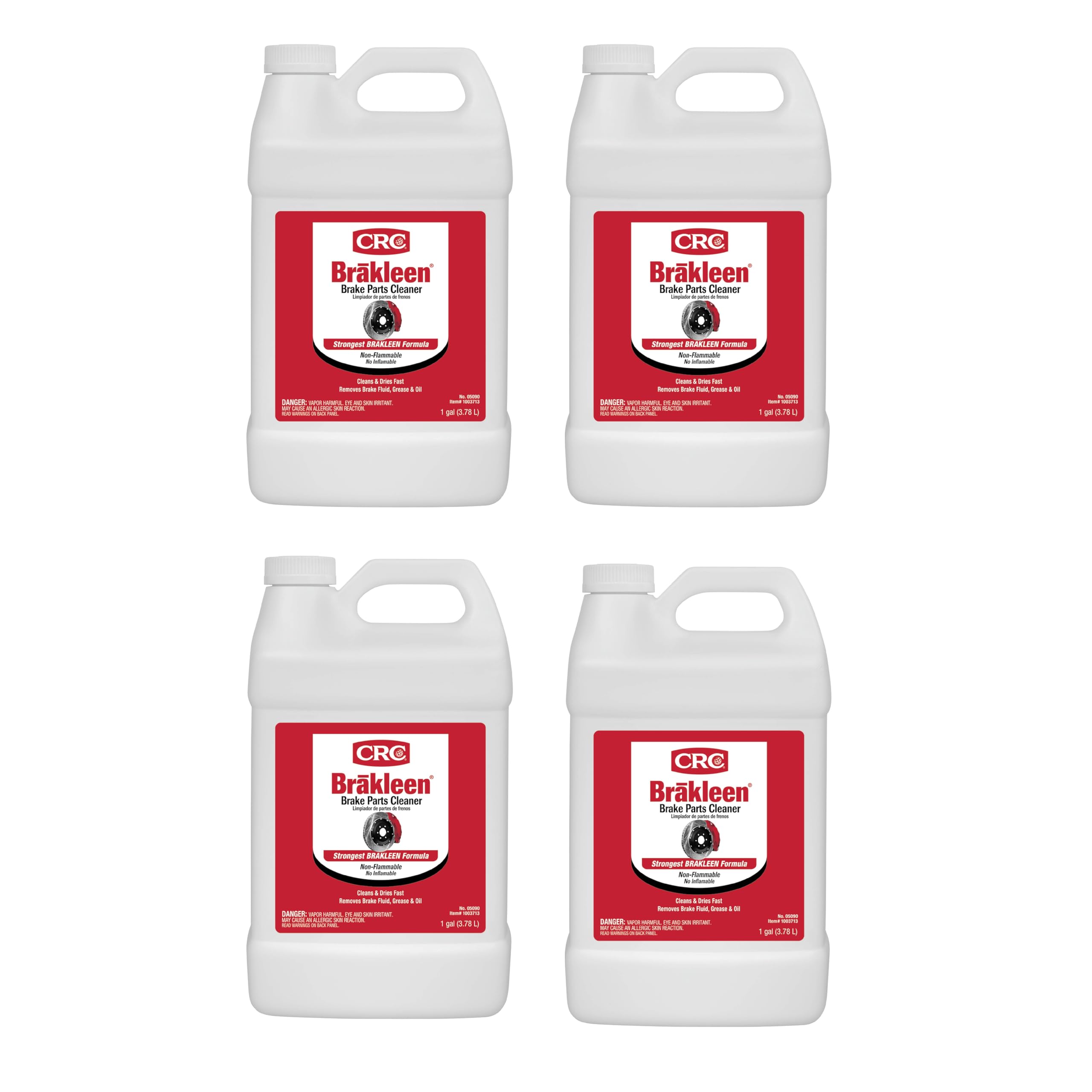 Crc Brakleen 1003712 Brake Parts Cleaner Non-Flammable, 1 Gallon, [4 Pack]