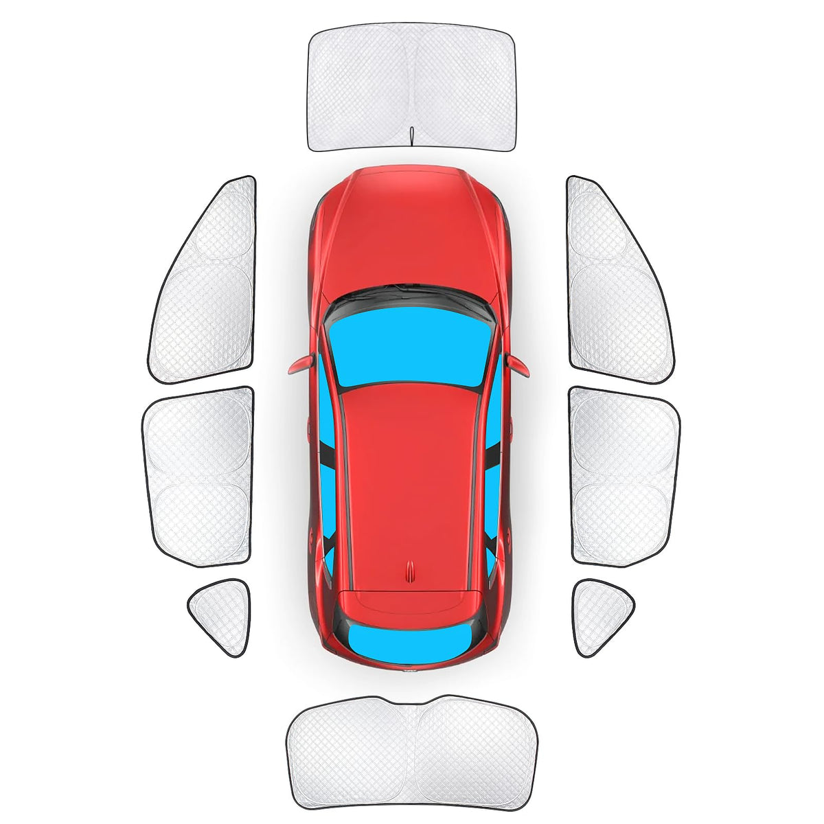Kmf Windshield Sun Shade For Mazda Cx-5 Accessories 2017-2025, Side Window Sun Shade Cover Sun Visor Shield Cover, Full Coverage