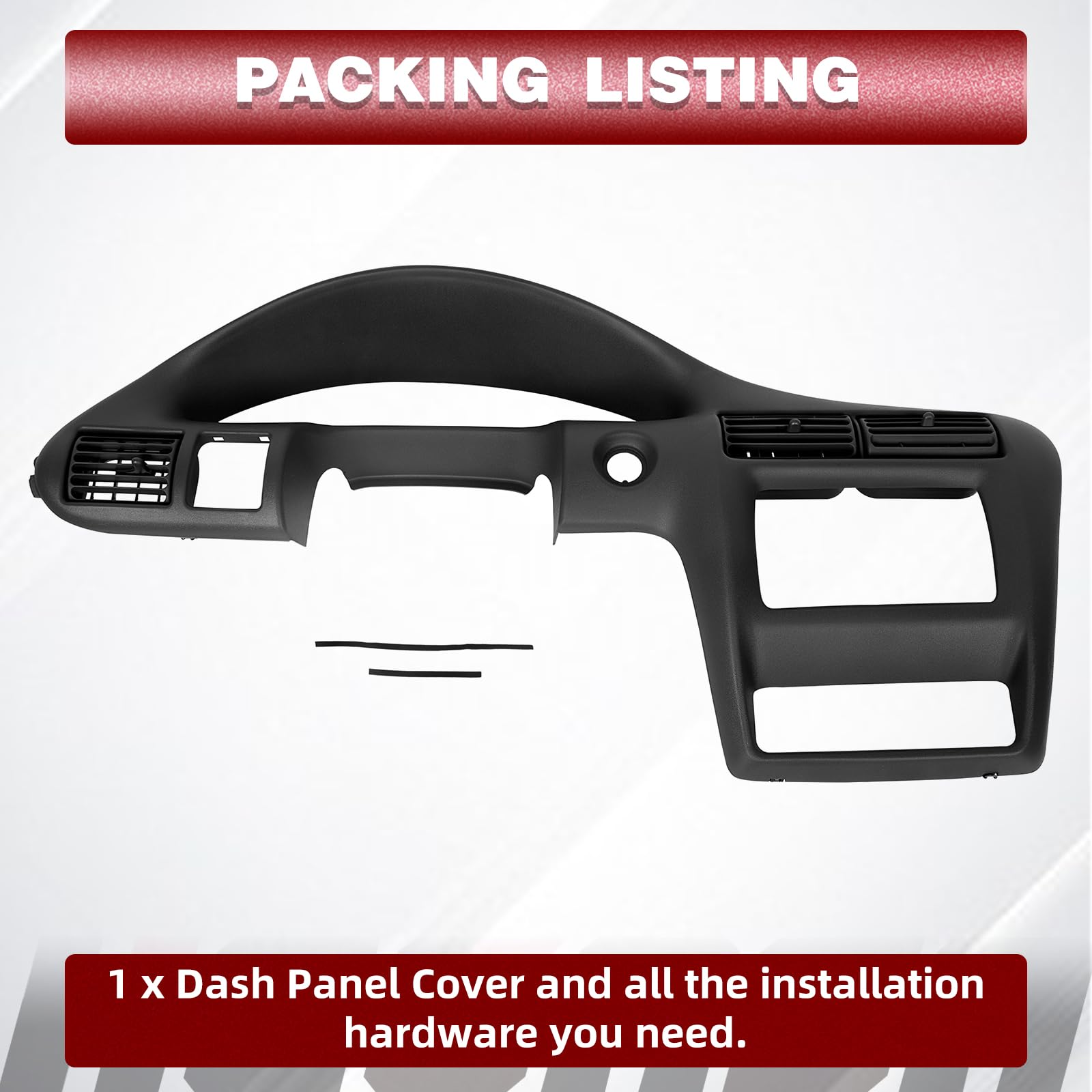 Hecasa Dash Panel Replacement Compatible With 2000 2001 2002 2003 2004 2005 Chevy Cavalier Instrument Panel Cover Dash Board Bla