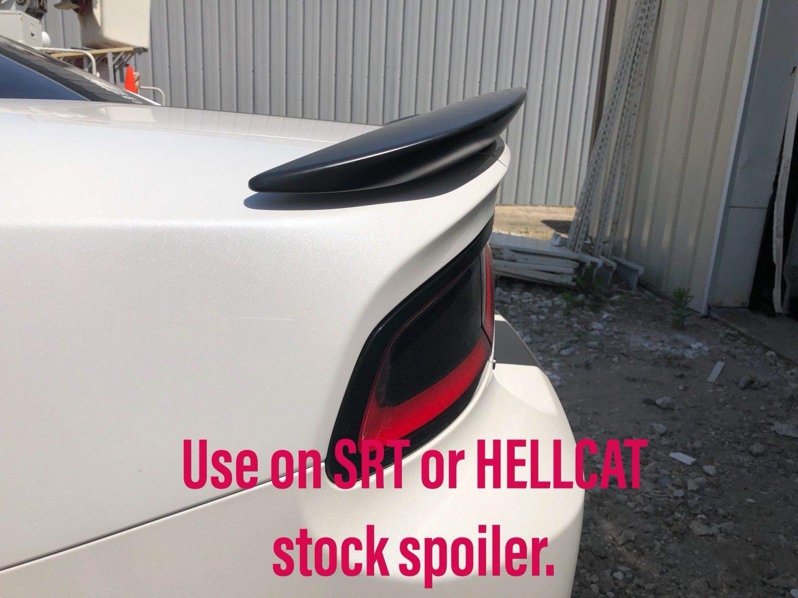 Psdesigns - Venom Series V3 2 Piece Wickerbill Spoiler Compatible With 2015-2021 Charger Fits Srt Hellcat Scat Pack Modles With Rivnut Tool Included Gloss Black
