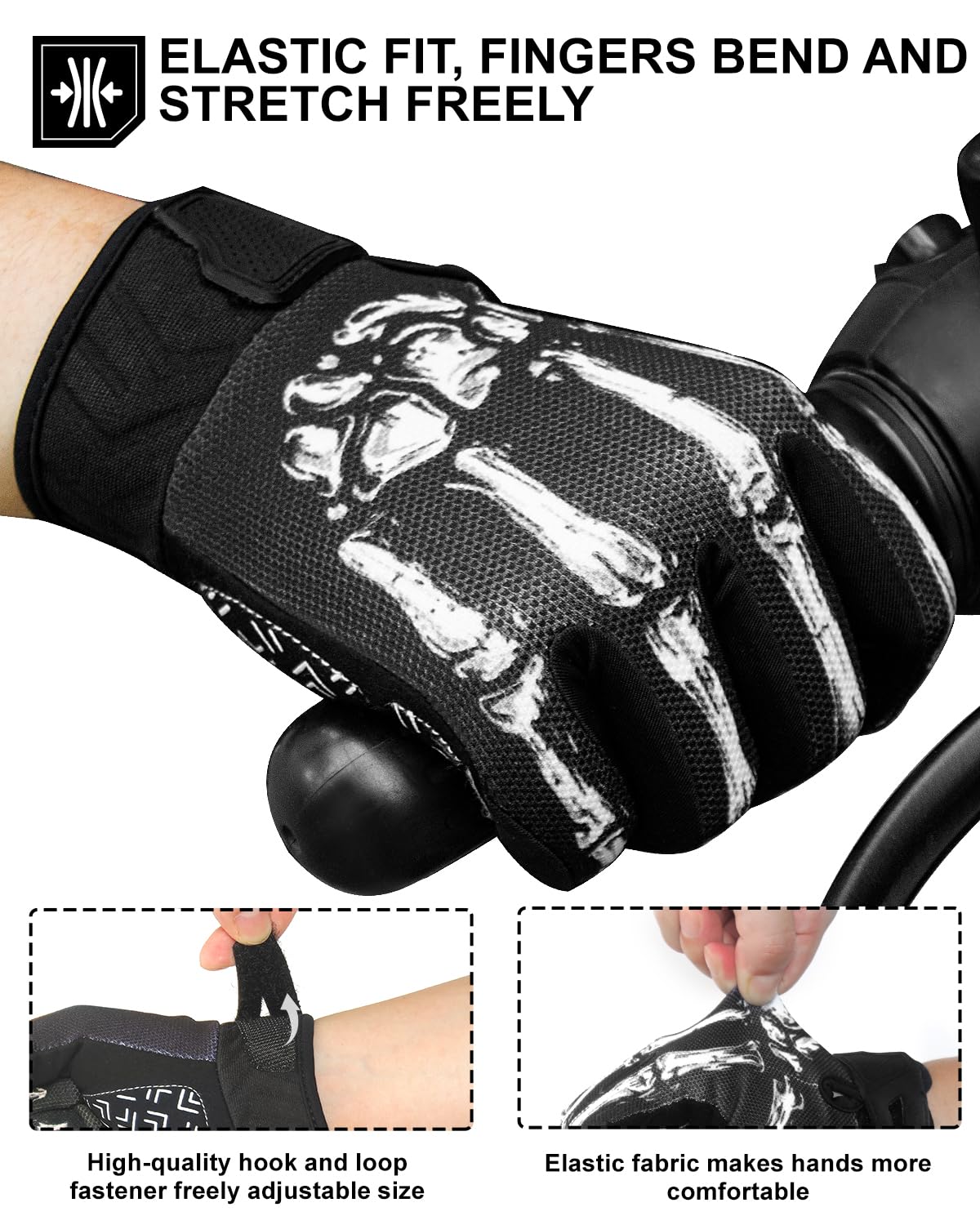 Rigwarl Motorcycle Gloves For Men And Women Touchscreen, Breathable Lightweight Dirt Street Bike Glove Non-Slip, Designed Summer