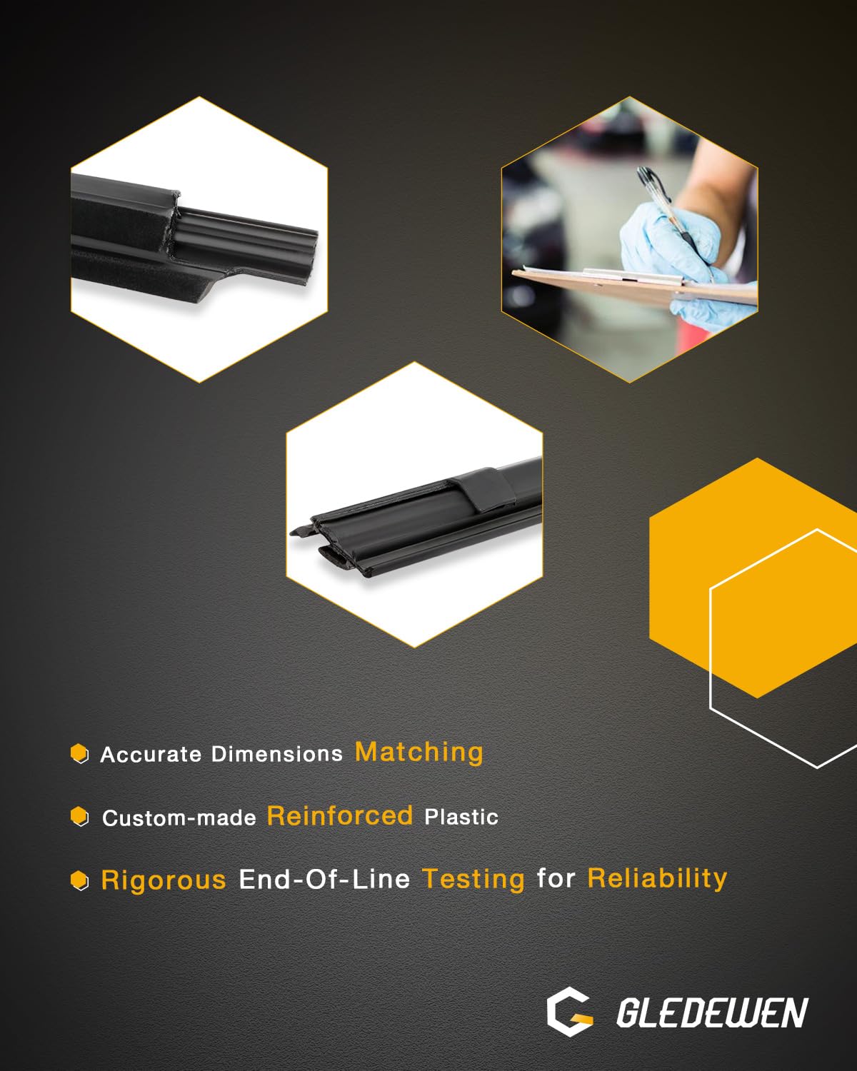 Window Trim Seal, Weather Strip Belt Set, Compatible with 2005-2015 Toyota Tacoma Double Cab, 68161-04050 68162-04050 68163-0402