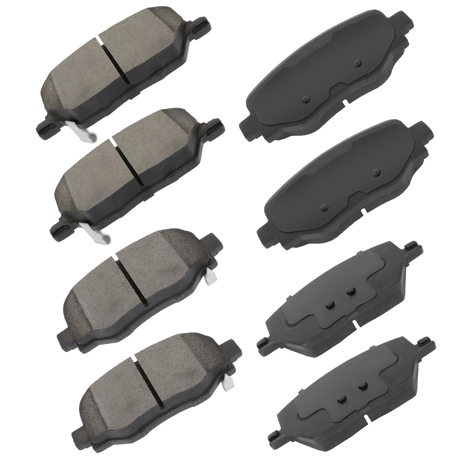 Cciyu D1811 D1809 Front & Rear Professional Ceramic Brake Pads Set Fit For 2016-2018 For Fiat 500X,2016-2020 For Jeep Compass,20