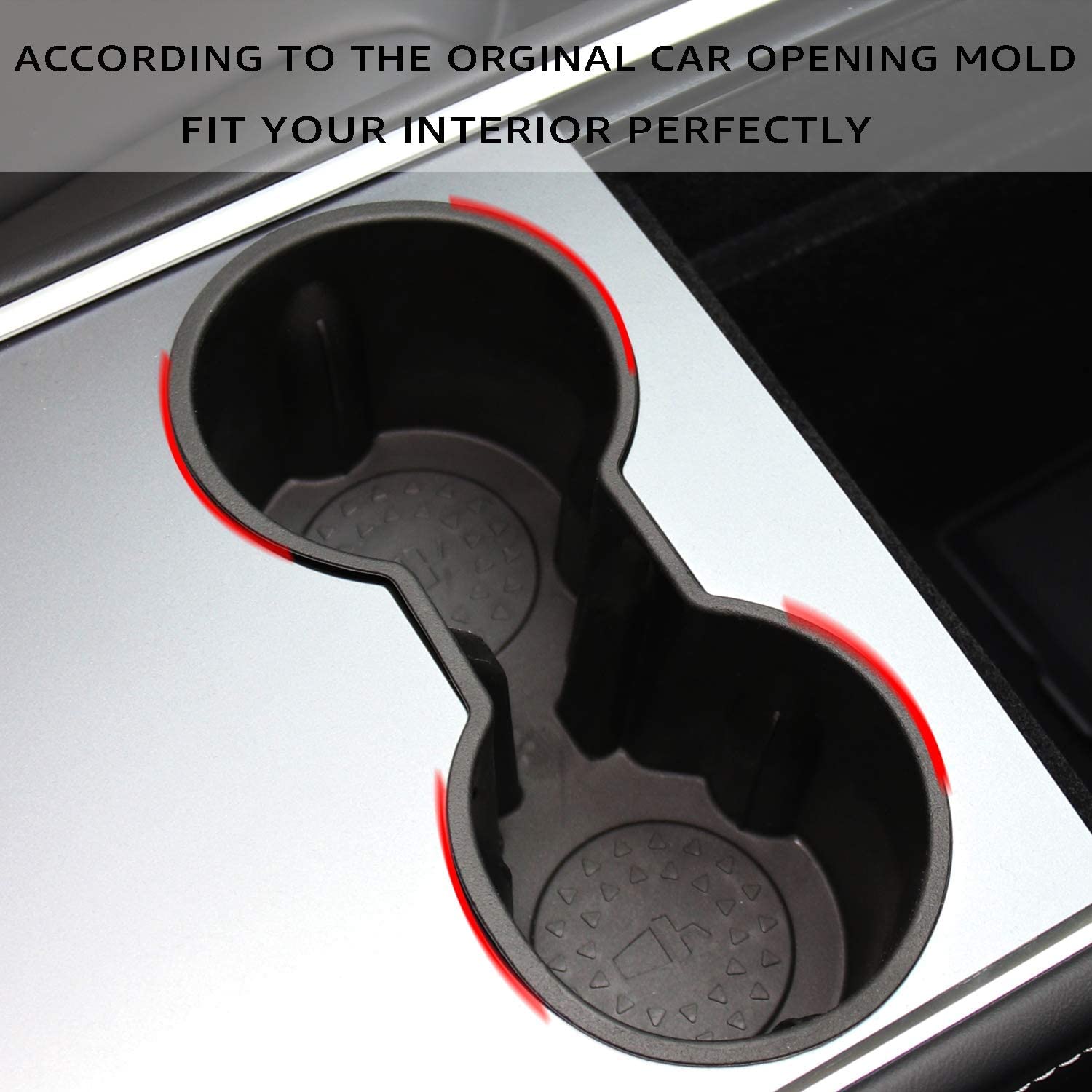 Motrobe 2023 2022 2021 Tesla Model Y Model 3 Center Console Cup Holder Insert Only Fit New Console