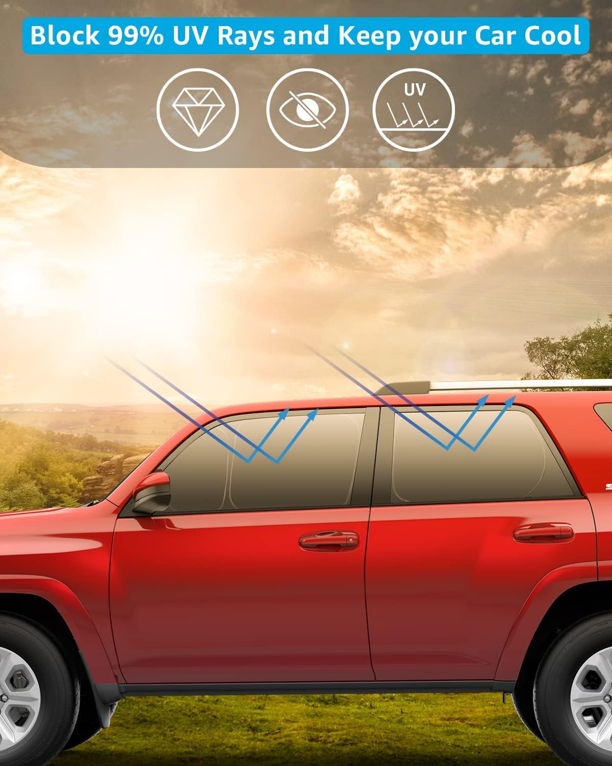 Proadsy 2025 Upgrade Window Sun Shade For 5Th Gen 4Runner 2010-2024 2025 Side Rear Window For Baby/Camping Uv Rays And Privacy P