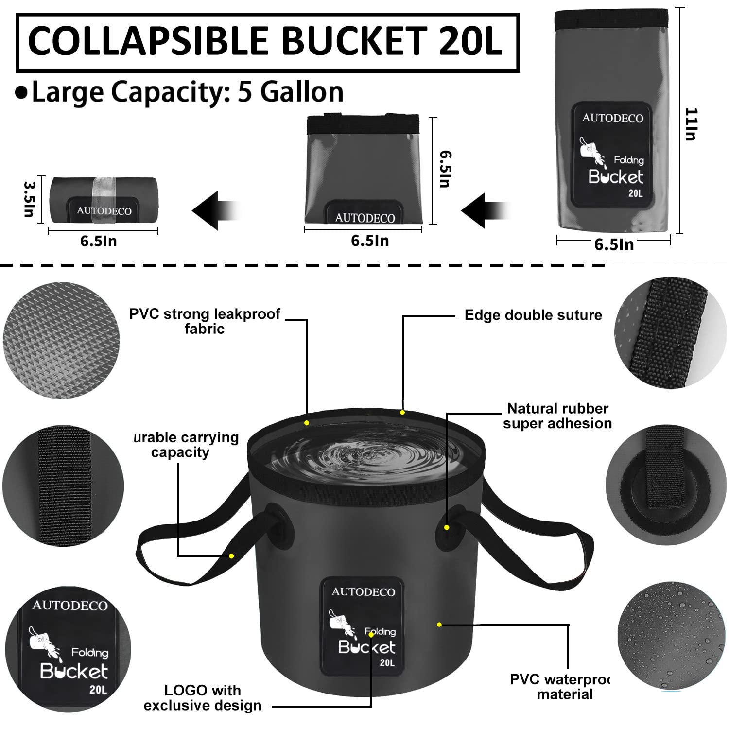 Autodeco 35Pcs Car Wash Detailing Kit Cleaning Kits With Foam Gun Sprayer Collapsible Bucket Brush Large Wash Mitt Towels Comple