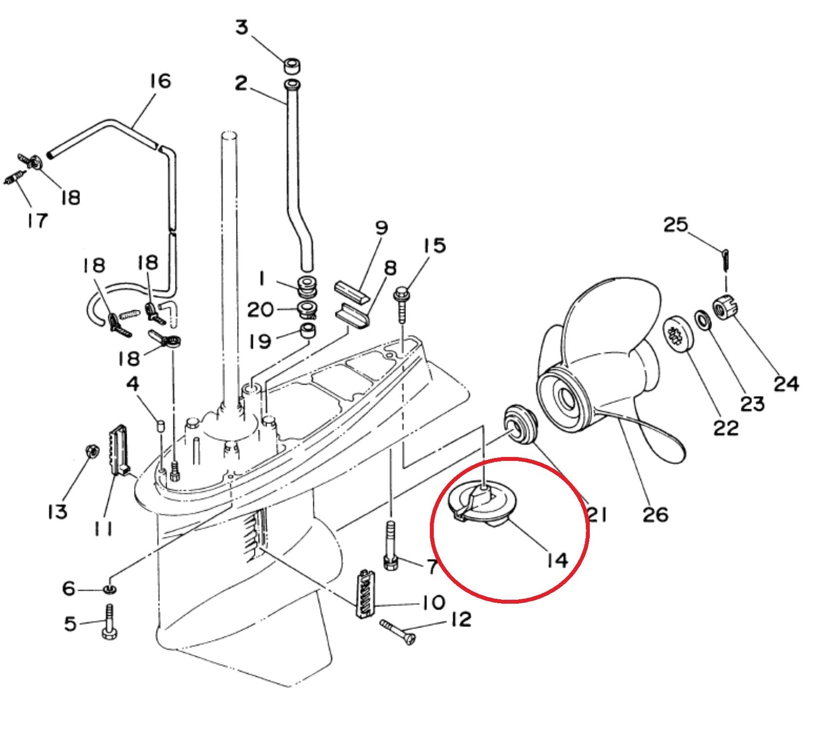 A.A Zinc Trim Tab Anode Replacement For Yamaha Outboards 18-6097, 6E5-45371-01-00