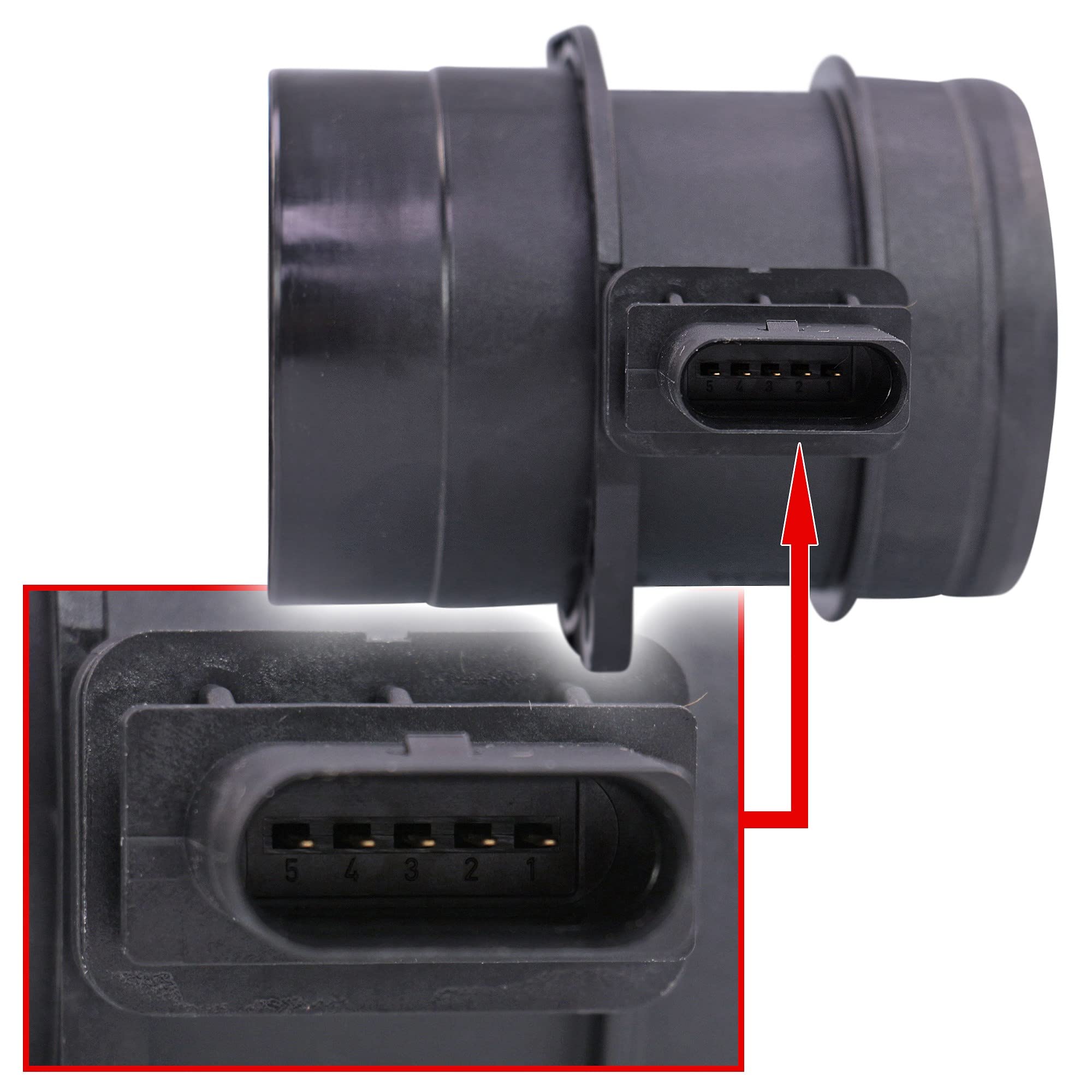 Bosch 0281002735 Original Equipment Mass Air Flow (Maf) Sensor - Compatible With Select Audi A3; Volkswagen Golf, Jetta