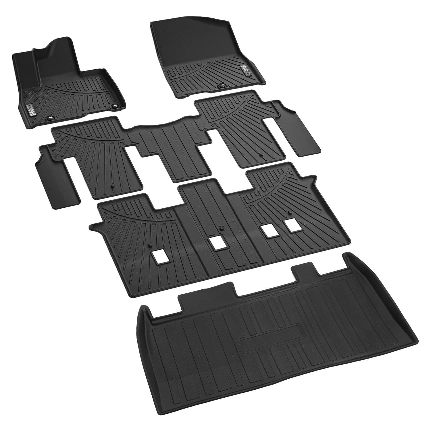 XINSHANGXIU Floor Mats & Cargo Liner for 2022 2023 2024 2025 Kia Carnival MPV 8 Passenger Models(Non-Hybrid),1st & 2nd & 3rd Row