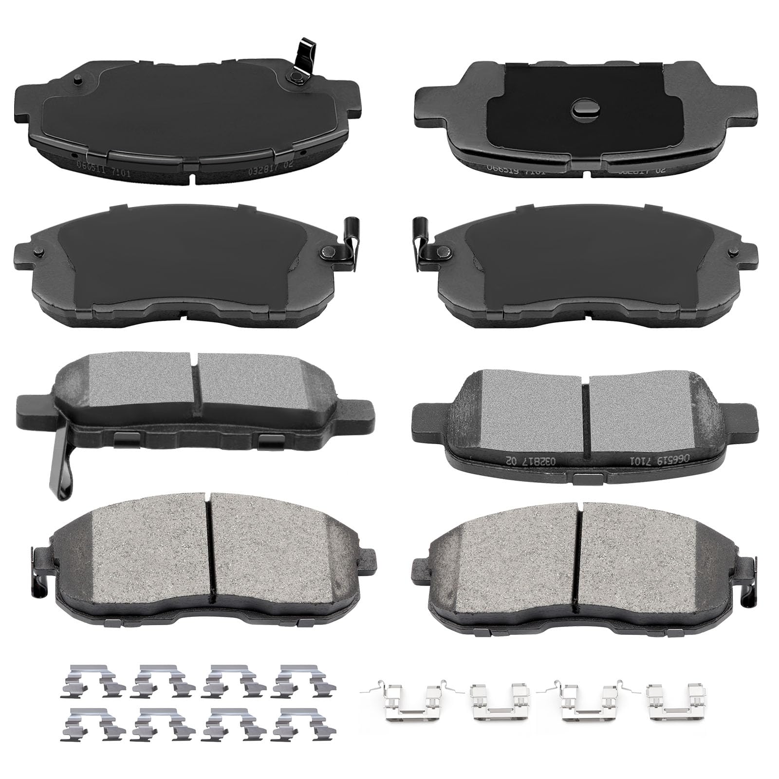 Automuto 8Pcs Front & Rear Ceramic Disc Brake Pads Set D905 D815 For Nissan 350Z 2003-2005, For Altima 2002-2005 2009-2013, For