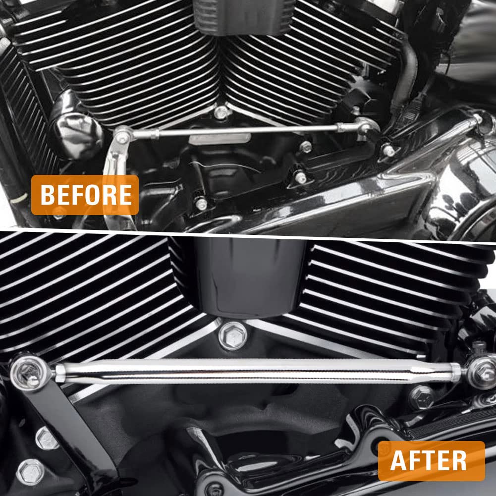 Gzyf Motorcycle Round Gear Shift Linkage For Harley Touring Electra Glide Flht, Road King Flhr, Road Glide Fltr, Street Glide Flhx, Trike Flhtcutg Flhxxx Flrt, Chrome