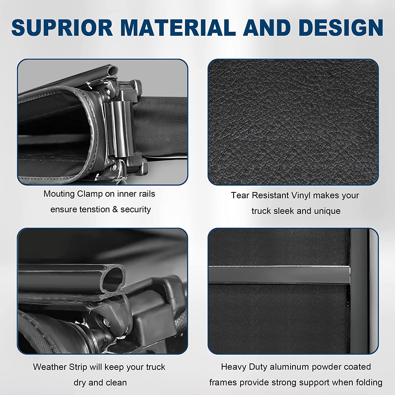 Mostplus Quad Fold Soft Truck Bed Tonneau Cover Compatible With 2015-2024 2025 Chevrolet Colorado/Gmc Canyon 62 Ft Bed 74 Inch F