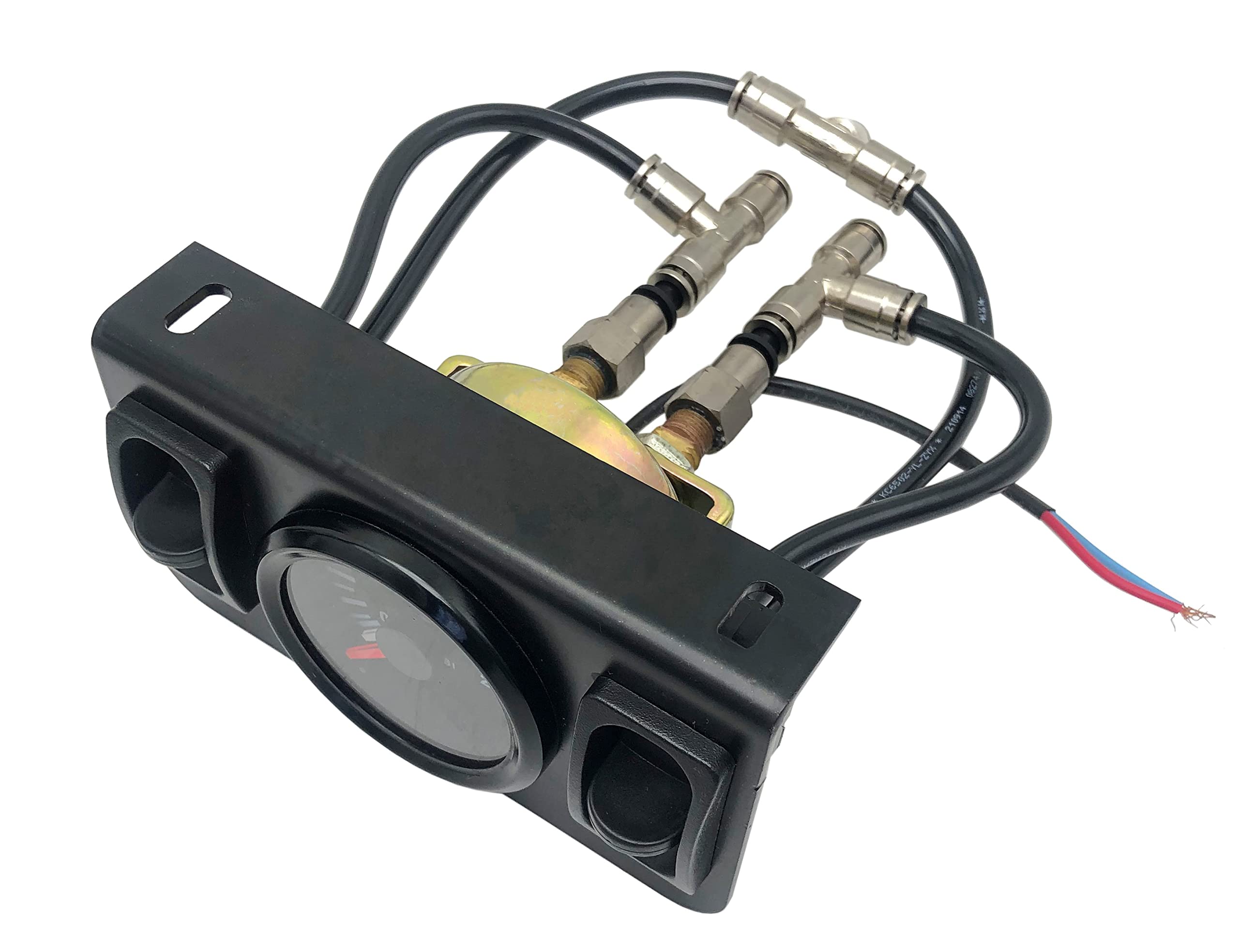 NYSUS Panel Paddle Valve Switch with Dual Needle Gauge & Air Fittings for Air Suspension