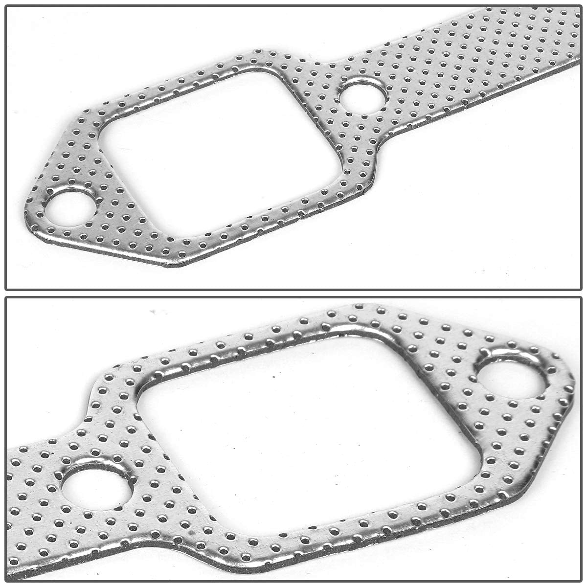 Dna Motoring Gktset-Moparbb-V8 Aluminum Exhaust Manifold Header Gasket Set Replacement,Metallic