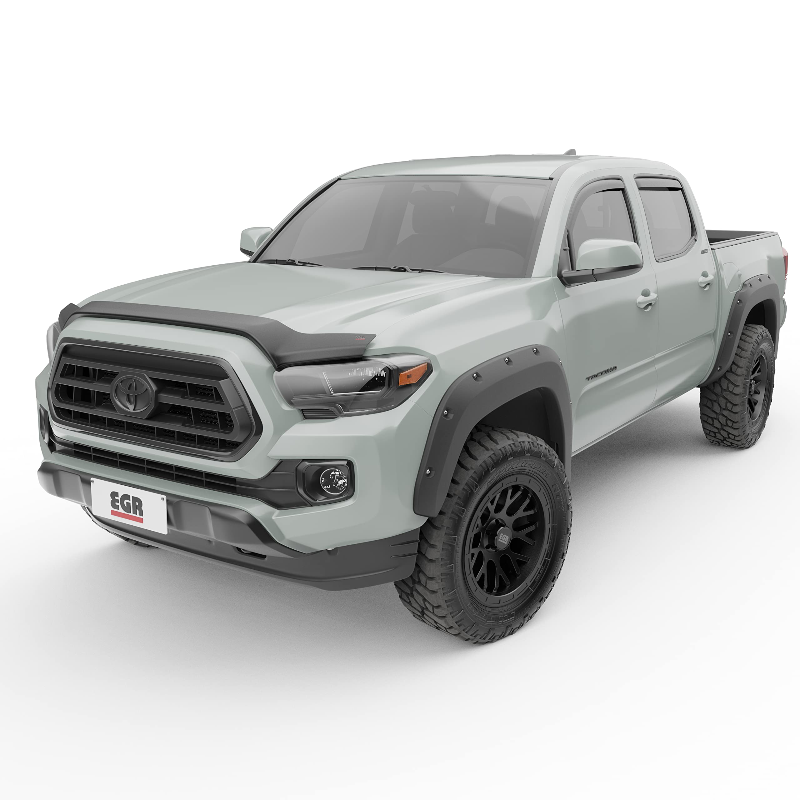 Egr 305085 Superguard Hood Guard Bug Deflector Protector, Matte Black Finish, Compatible With Select 2016 To 2023 Toyota Tacoma All Cabs Models