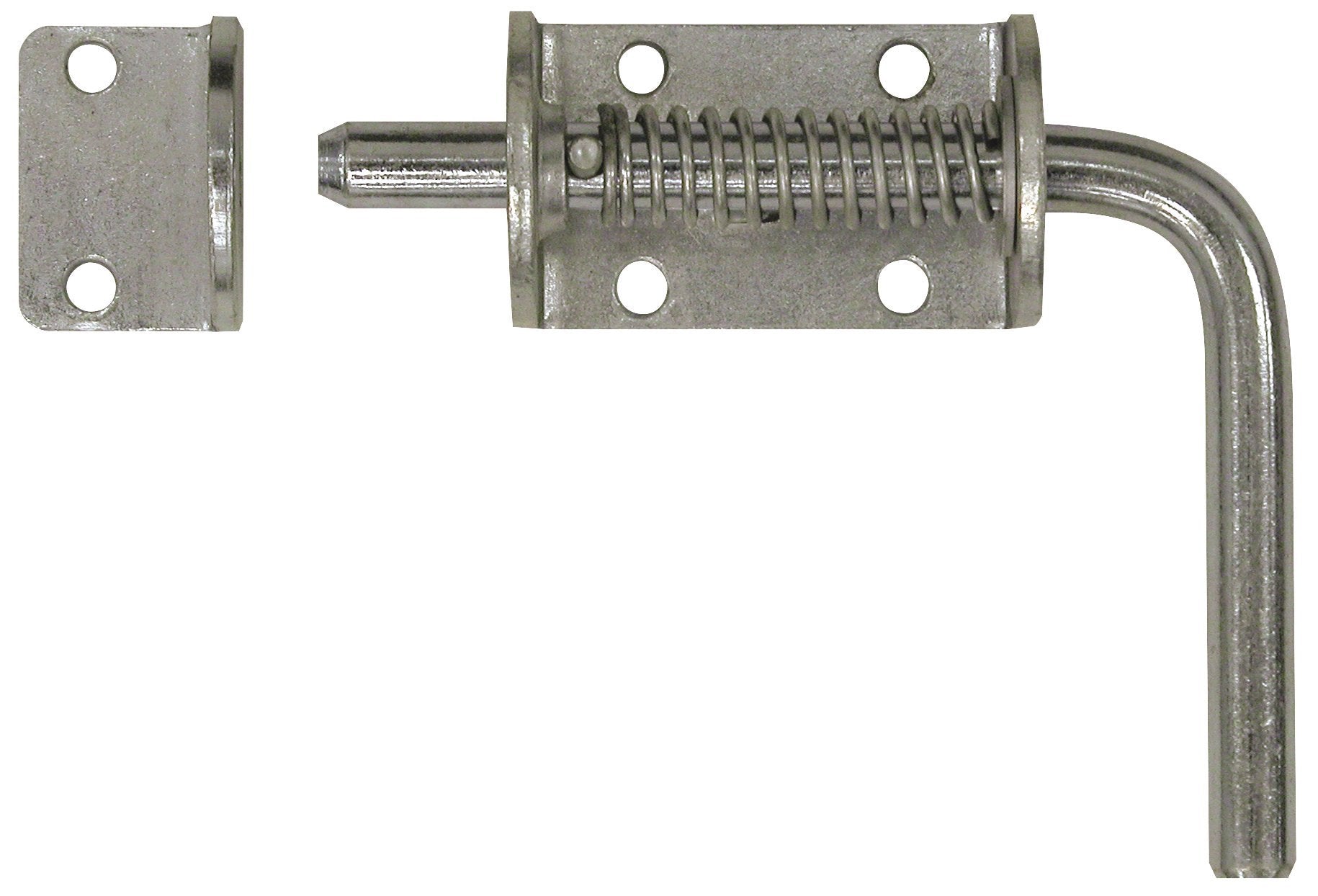 Buyers Products B2595Lkb Spring Latch Assembly With Keeper, 1/2 Spring Loaded Latch Pin, Zinc-Plated, Ideal For Gate Latch, Utility Latch, Trailer Latch, Cage Latch