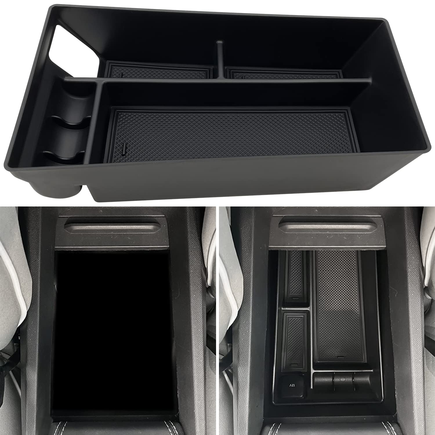Jojomark Compatible With Ford Mustang Mach-E 2021 2022 2023 2024 Accessories Center Console Organizer Interior Storage Box Tray