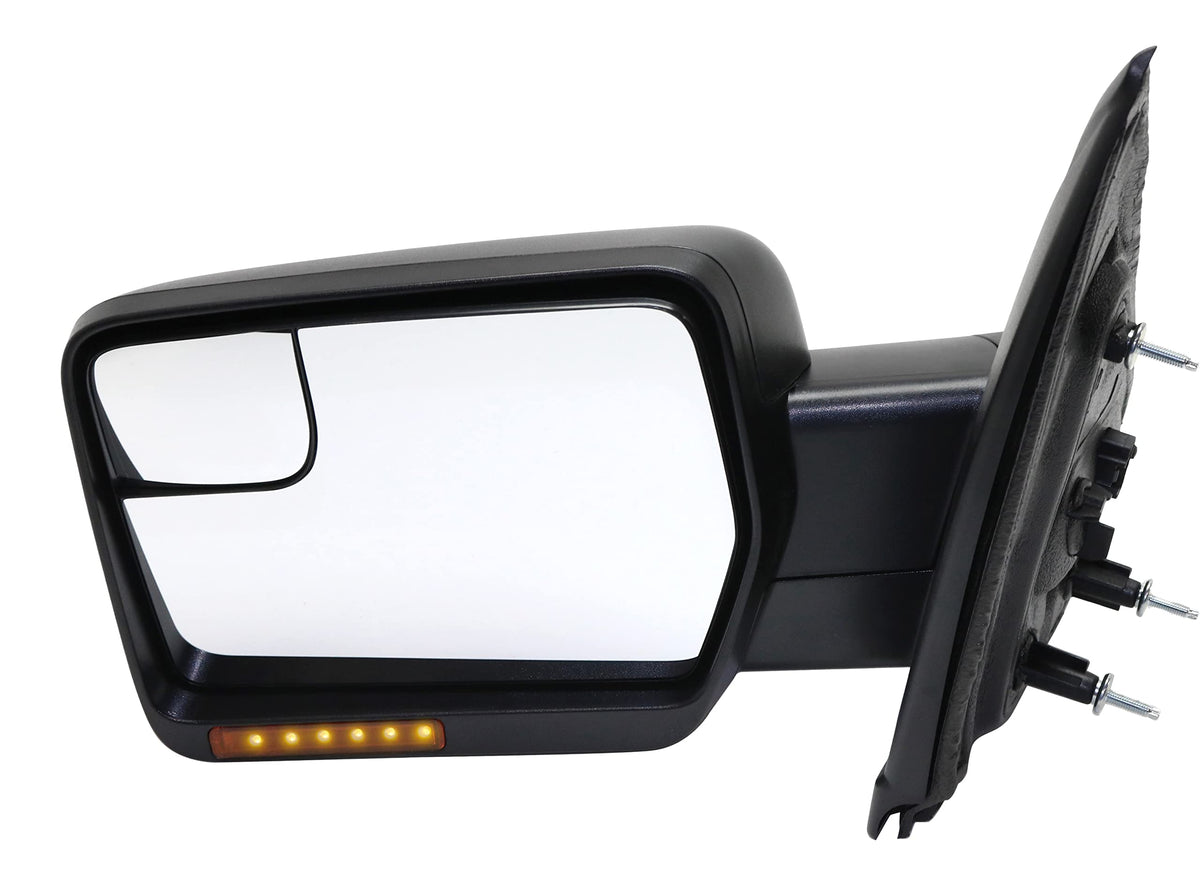 Garage-Pro Driver Side Power Heated Mirror for Ford F-150 2011-2014 Manual Fold With Signal Light & Spotter Glass; Without Memor
