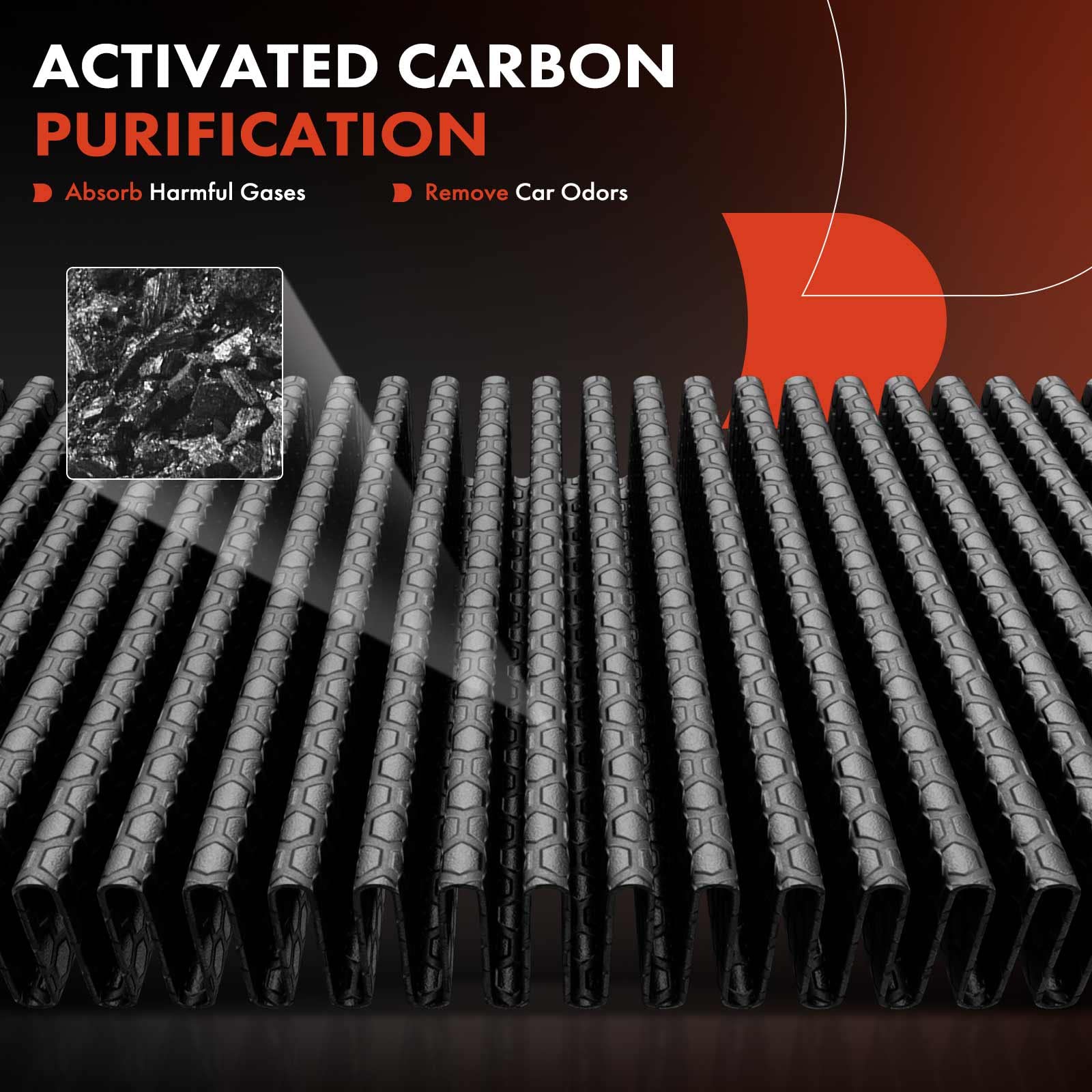 A-Premium 2-Pc Cabin Air Filter With Activated Carbon Compatible With Nissan & Infiniti Models - Titan 2004-2015, Armada 2005-20