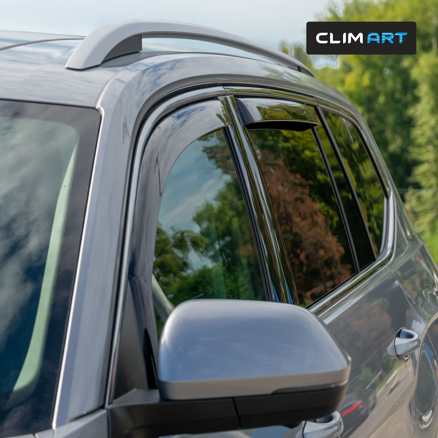 Clim Art In-Channel Incredibly Durable Rain Guards For Volkswagen (Vw) Atlas 2018-2025, Original Window Deflectors, Vent Window