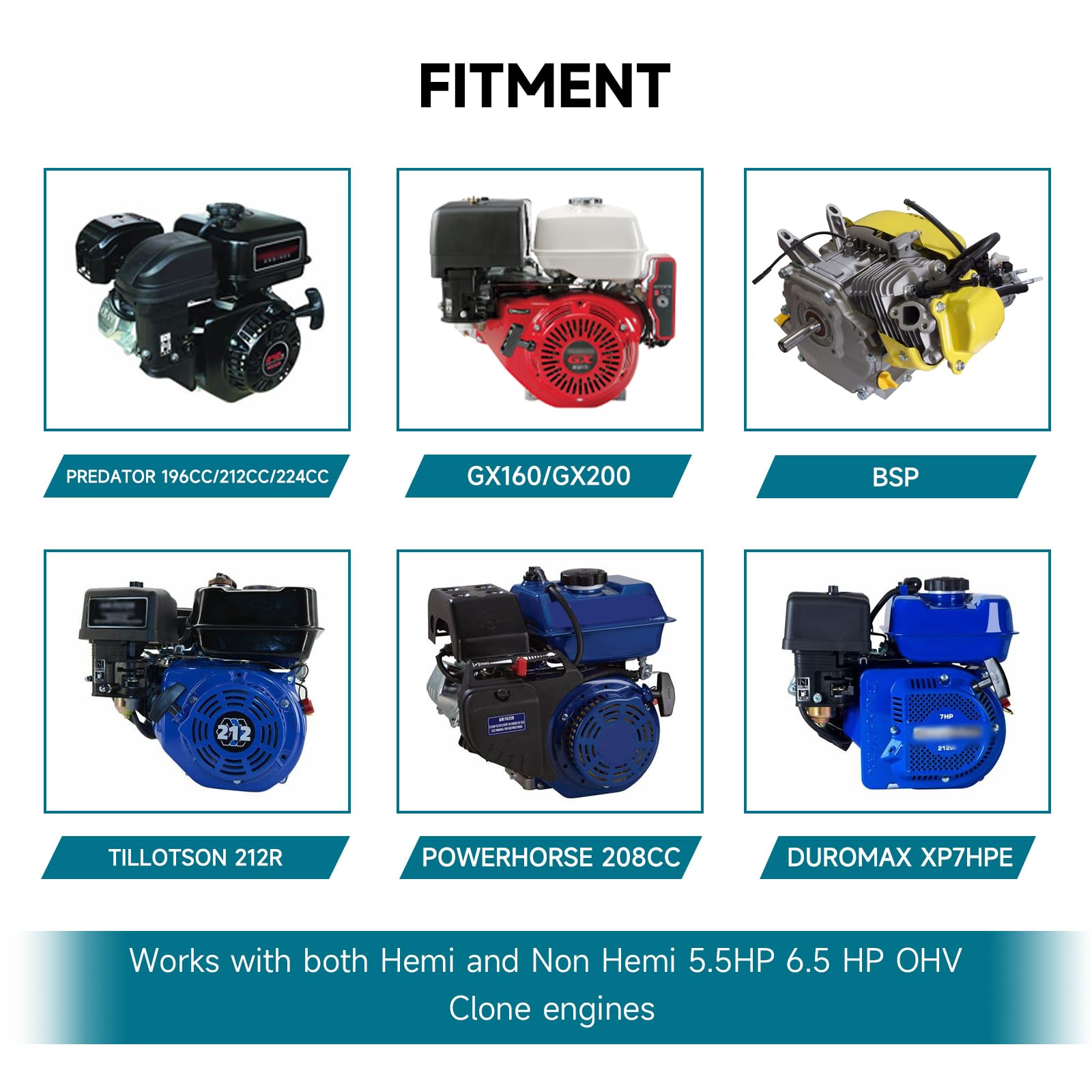 FVRITO 26lb Valve Springs with Retainer Kit for Predator 212cc 196cc 224cc Honda GX160 GX200 Non Hemi 5.5HP 6.5HP OHV Clone Engi