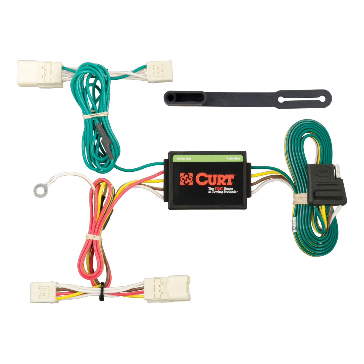 Curt 56223 Vehicle-Side Custom 4-Pin Trailer Wiring Harness, Fits Select Mitsubishi Mirage, G4 Black