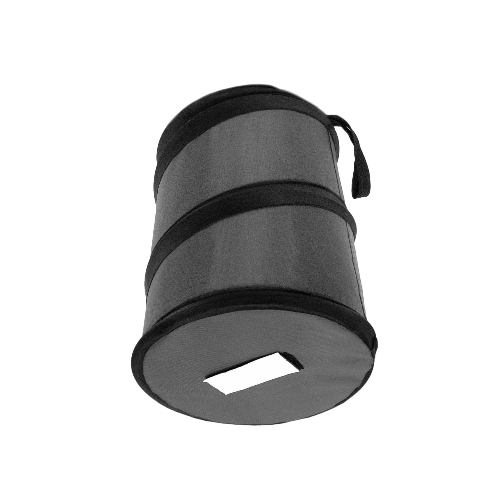 Fh Group Automotive Waterproof Portable Collapsible Small Trash Can Garbage Container Fits Most Cars, Suvs, And Trucks Gray