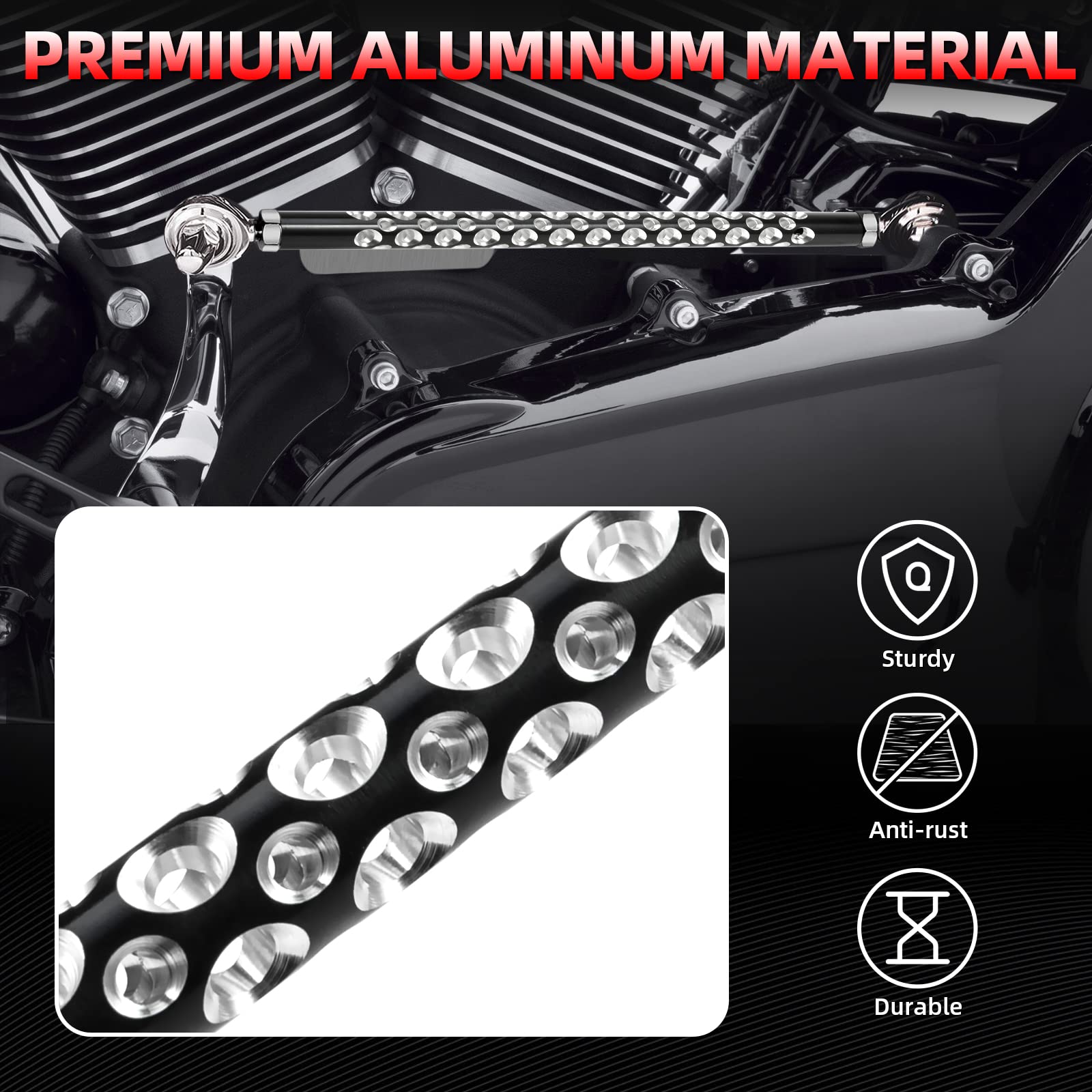 Amazicha Shift Linkage Gear Motorcycle Shifter Linkage Black Compatible For Harley Davidson Softail Dyna Touring Street Glide El