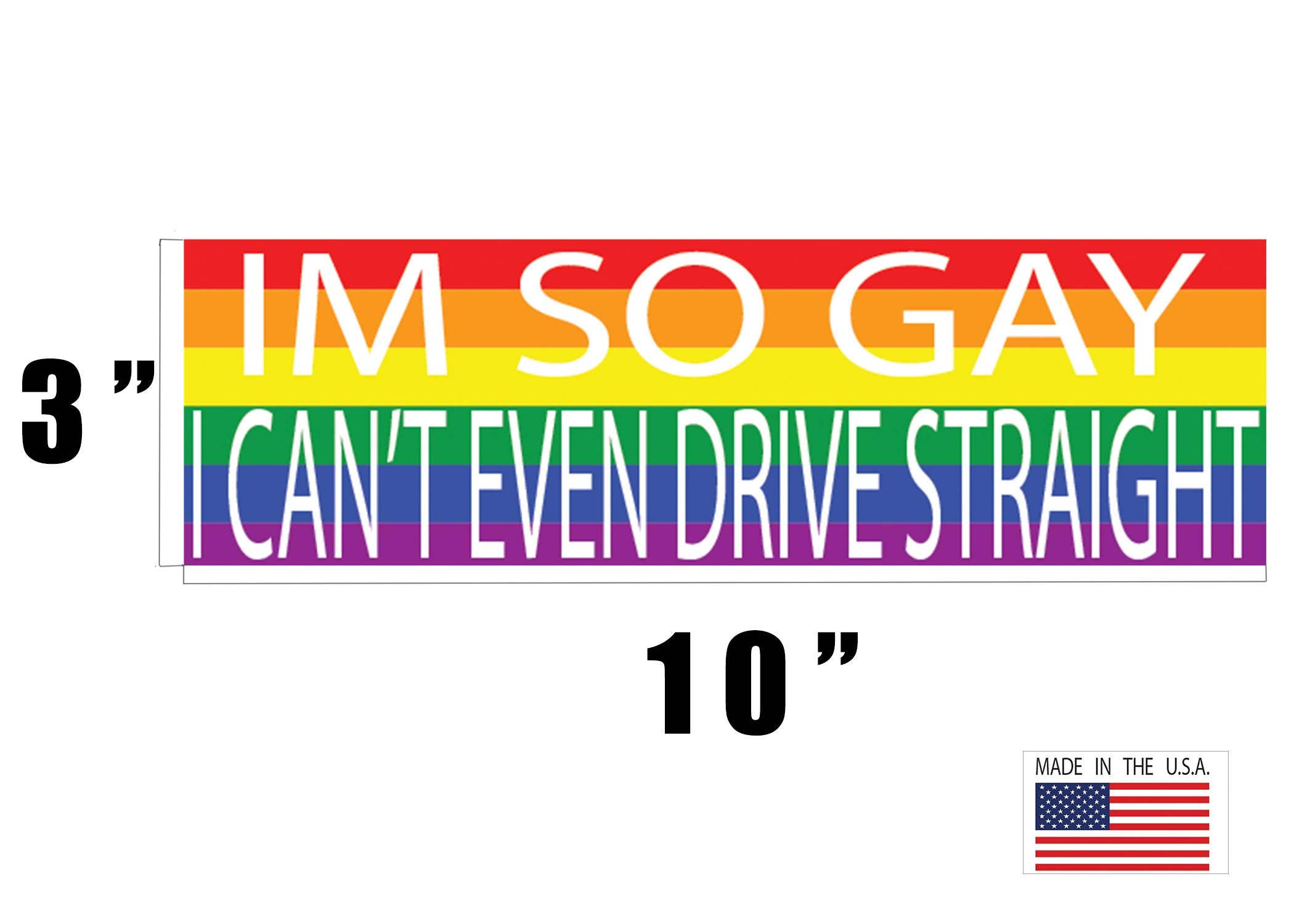 Rogue River Tactical Rainbow LGBT Bumper Sticker - Funny Vinyl Auto Decal, Model RR-D1163, Large, Window/Car/Truck/Boat