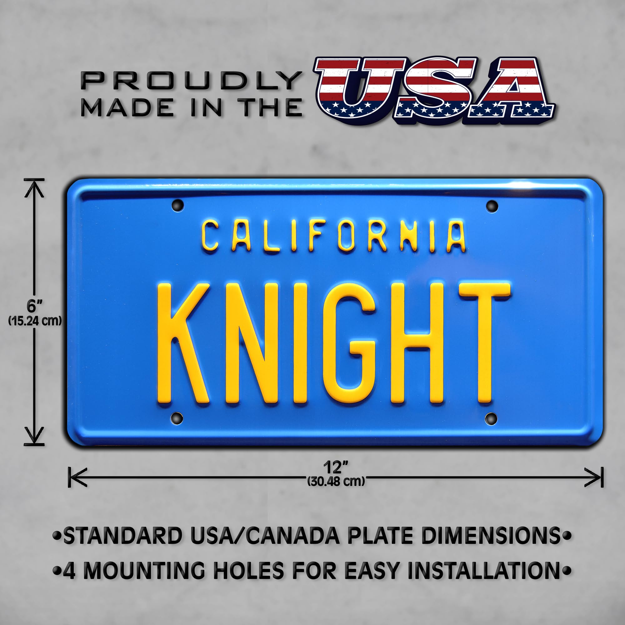 Celebrity Machines Knight Rider | Knight | Metal Stamped License Plate