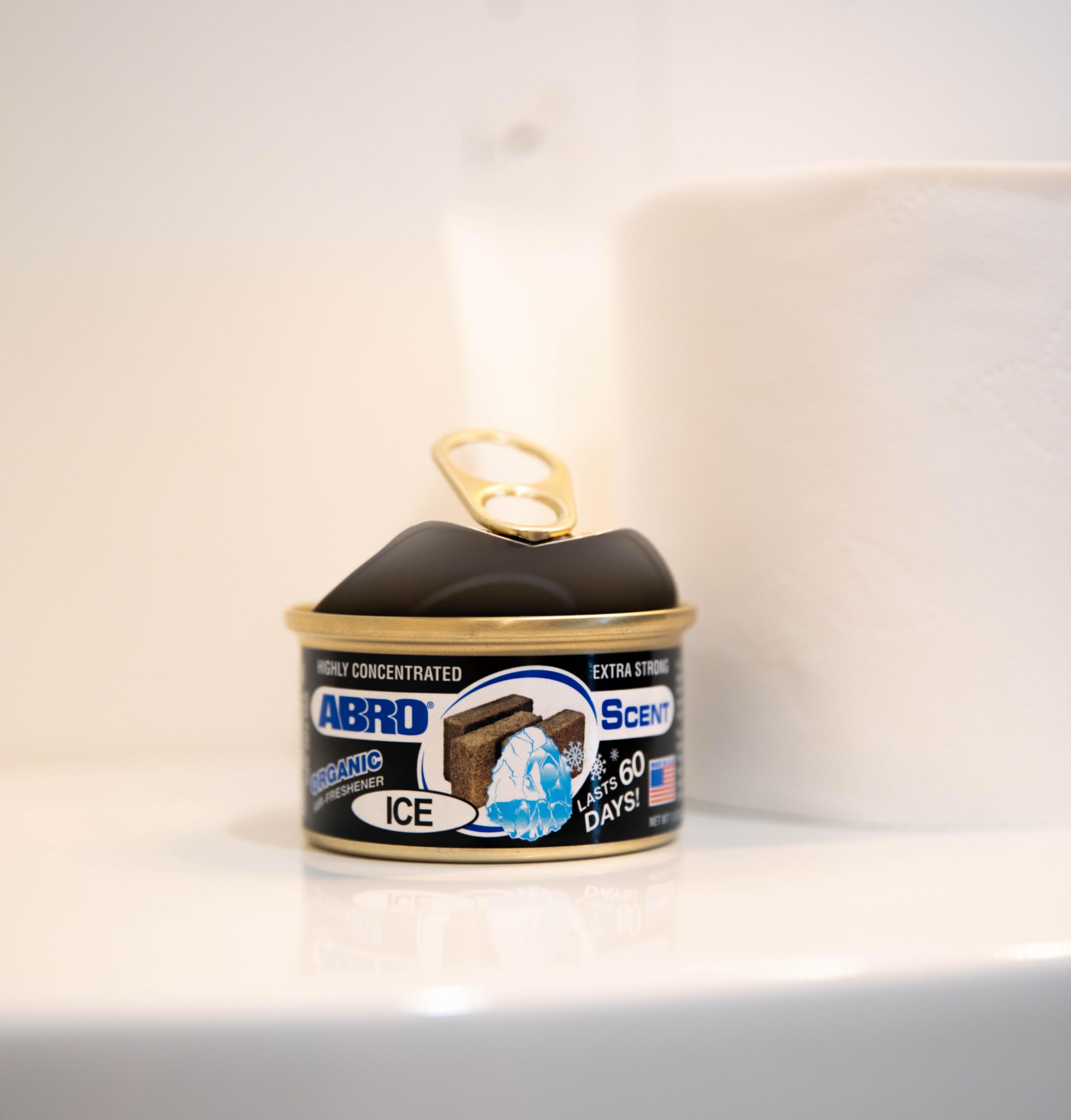 Abro Car Air Freshener Cans: Spill Proof Air Fresheners For Home, Office, Or Car Accessories, Lasts Up To 60 Days - 3 Pack New C