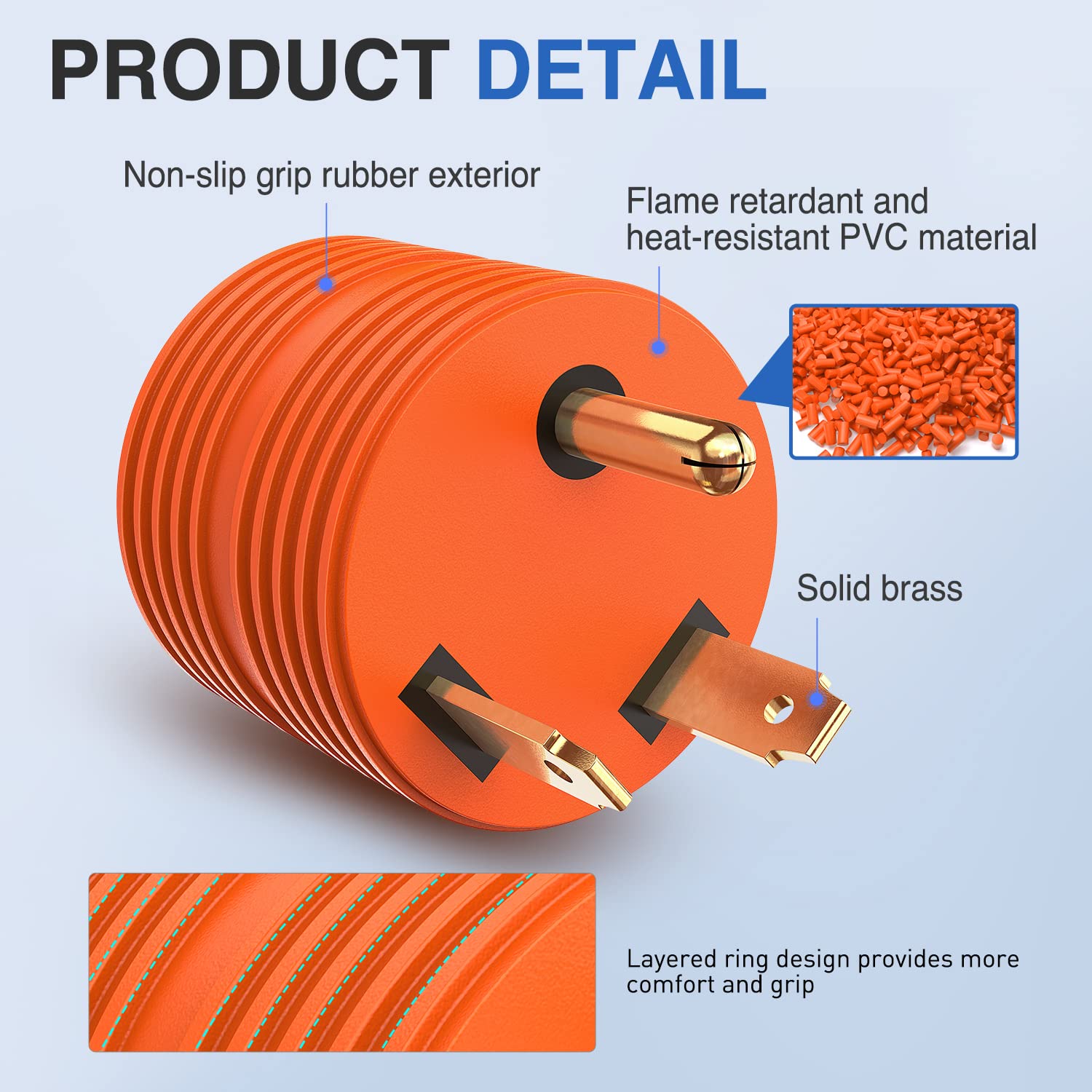 Nilight 30 Amp To 15 Amp Rv Power Adapter 110 Volt Heavy Duty Rv Plug Tt-30P To 5-15R 30A Male Plug To 15A Female Receptacle For