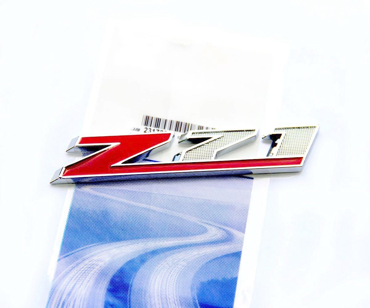 Yoaoo 1X Oem Chrome Red Z71 Emblem Compatible With Silverado Sierra Tahoe Suburban Red