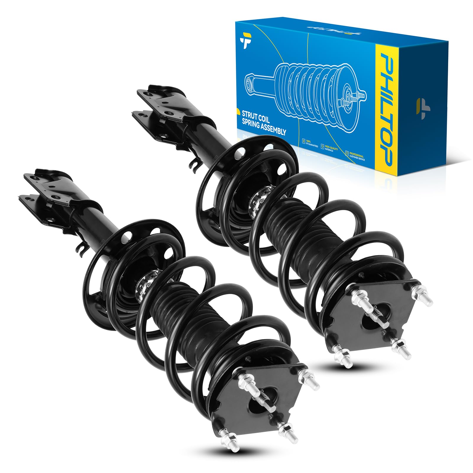 Philtop Front Complete Struts Shock Absorber For Explorer 2011-2013 3.5L, Quick Suspension 272620 272621, Struts With Coil Sprin