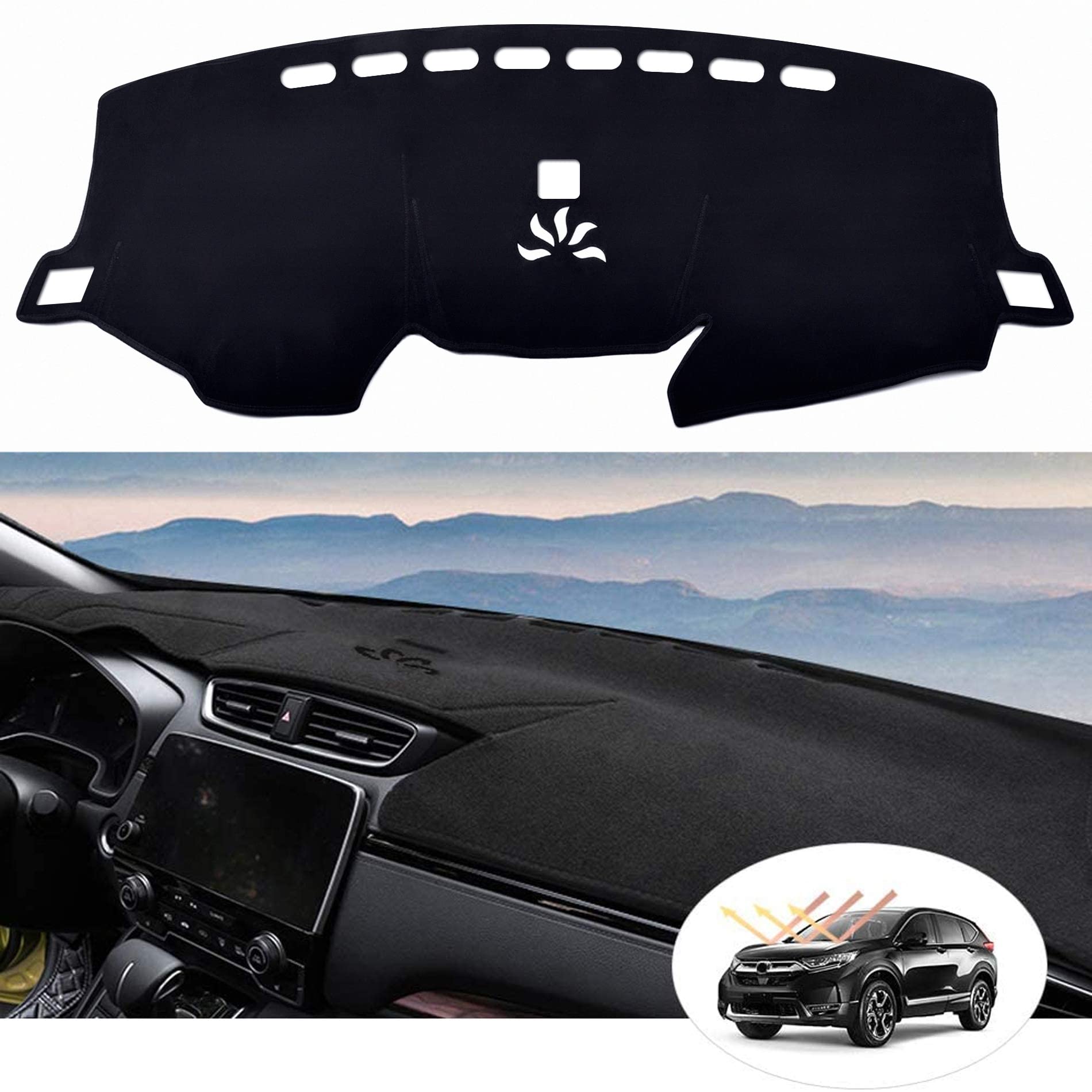 Speedwow Dashboard Dash Board Cover Mat Carpet Compatible With 2017-2022 Honda Crv