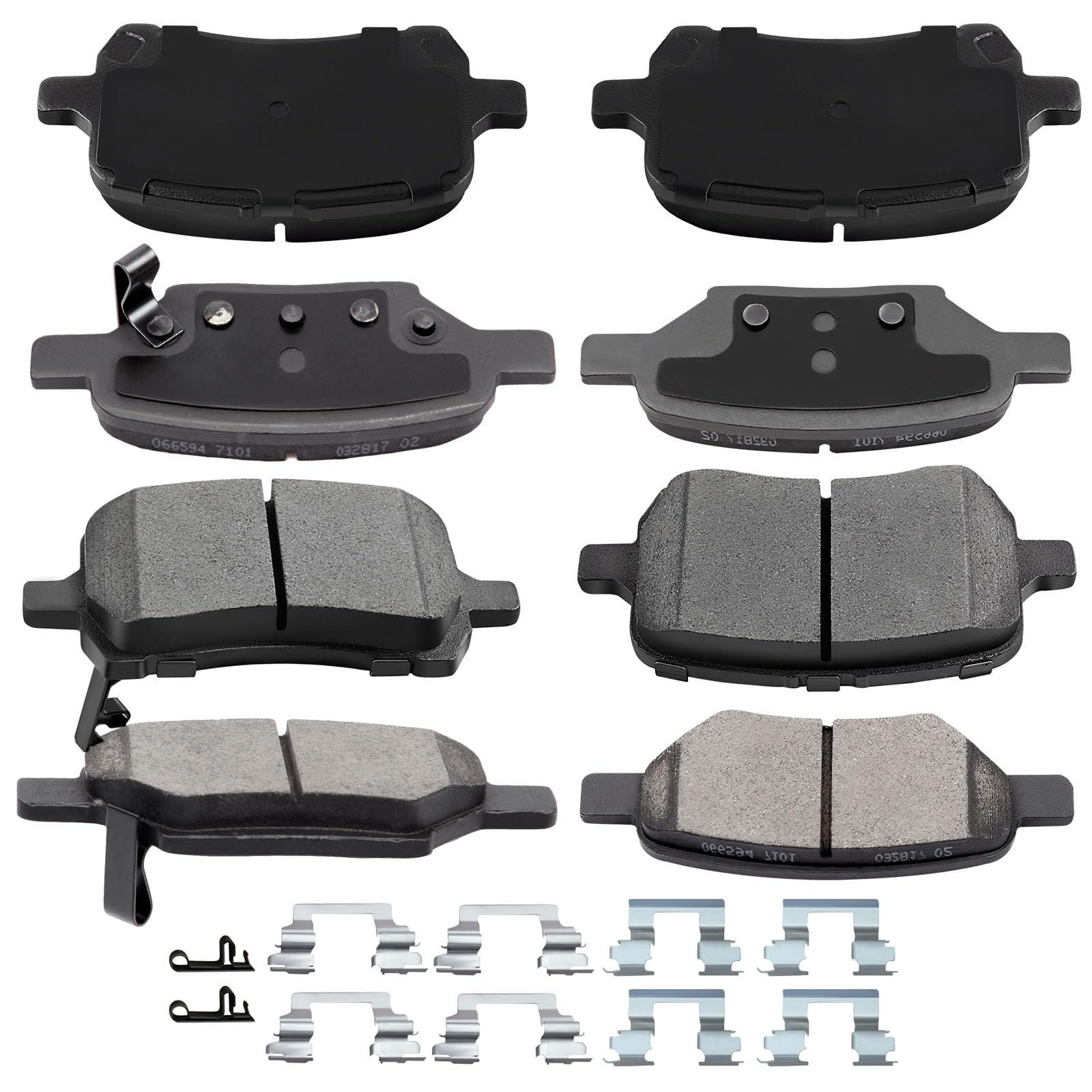 Automuto 8Pcs Front & Rear Ceramic Disc Brake Pads Set D1033 D1160 For Chevry Cobalt 08,For Chevrolet For Malibu 04-12,For Ponti