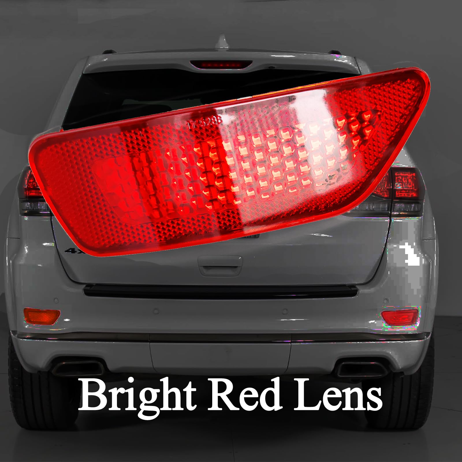 WGOHUI 57010721AC Left Driver Side Rear Bumper Trim Reflector Compatible with Jeep Grand Cherokee 2011-2021, Jeep Compass 2011-2