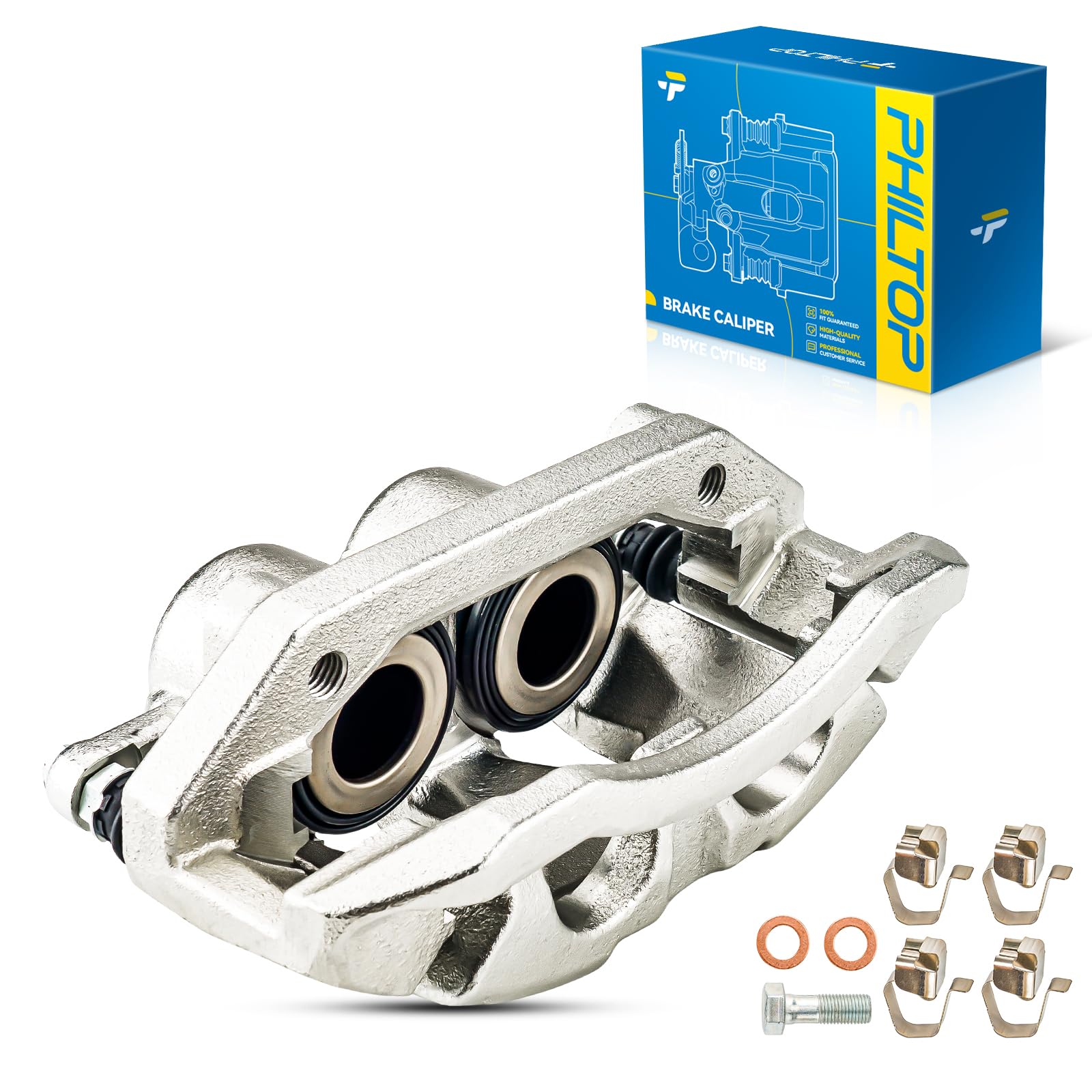 Philtop 18B5055 Disc Brake Caliper Assembly Front Left For Ram 2011-2018 1500, 2019-2022 1500 Classic, Dodge 2009-2010 Ram 1500,