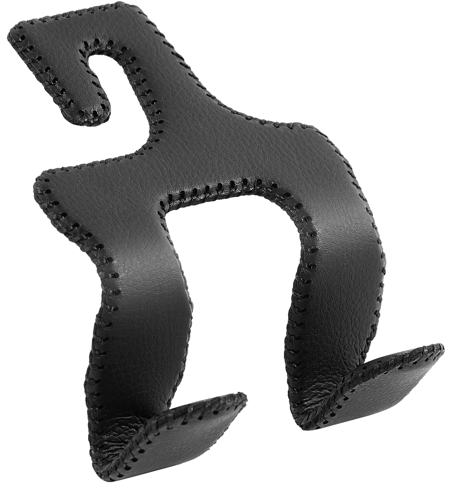 Tisohugo Upgraded Headrest Hooks For Purses And Bags, 2 In 1 Car Back Seat Head Rest Hanger Matching Cars Interior Genuine Leather Vehicle Storage Holder Hook, 1 Pack, Black