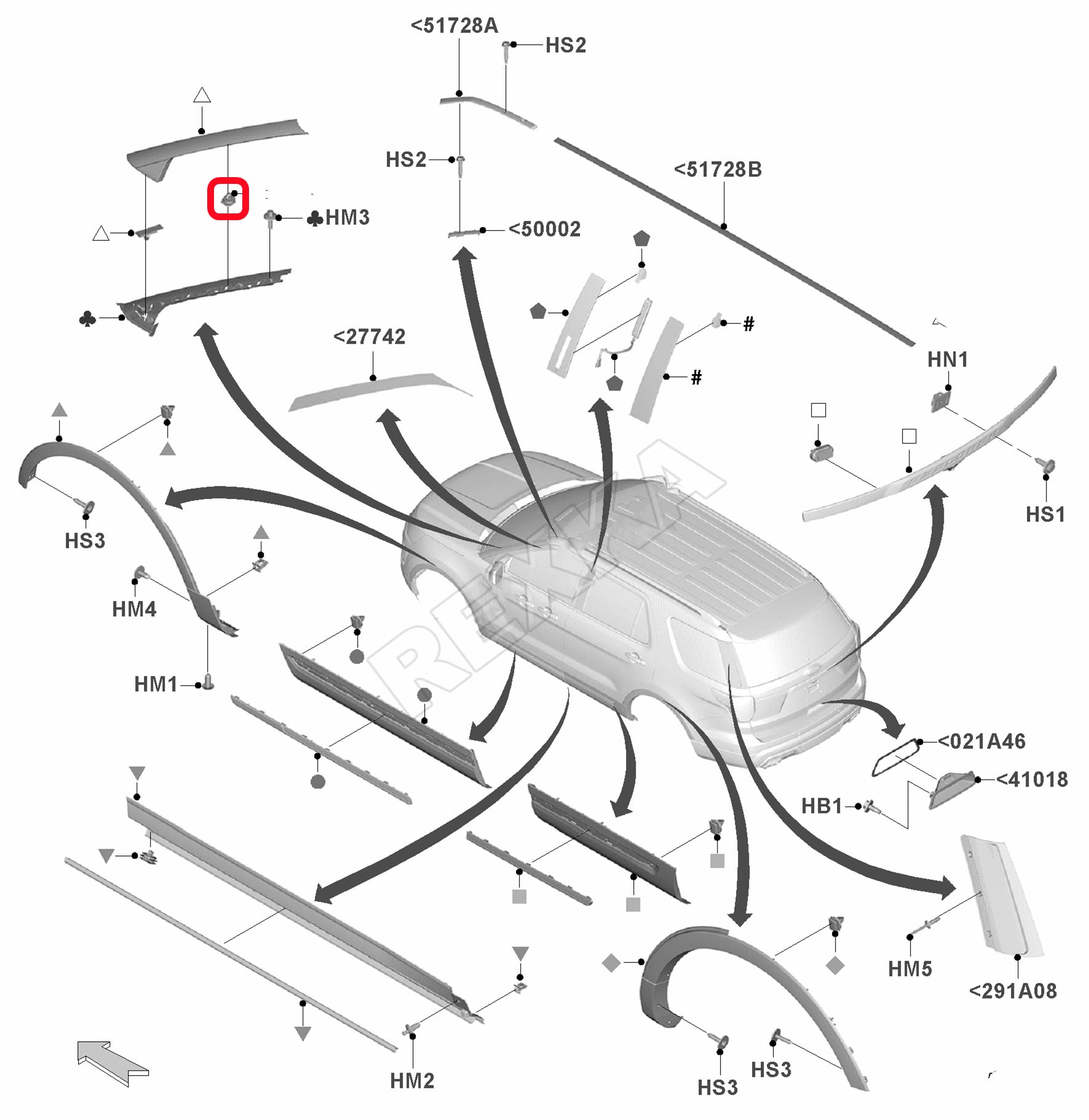 Rexka 15Pcs A Pillar Trim Hardware Windshield Moulding Retaining Clips Compatible With Ford Explorer 2011-2019 Bb5Z-78519R44-A Bb5Z78519R44A