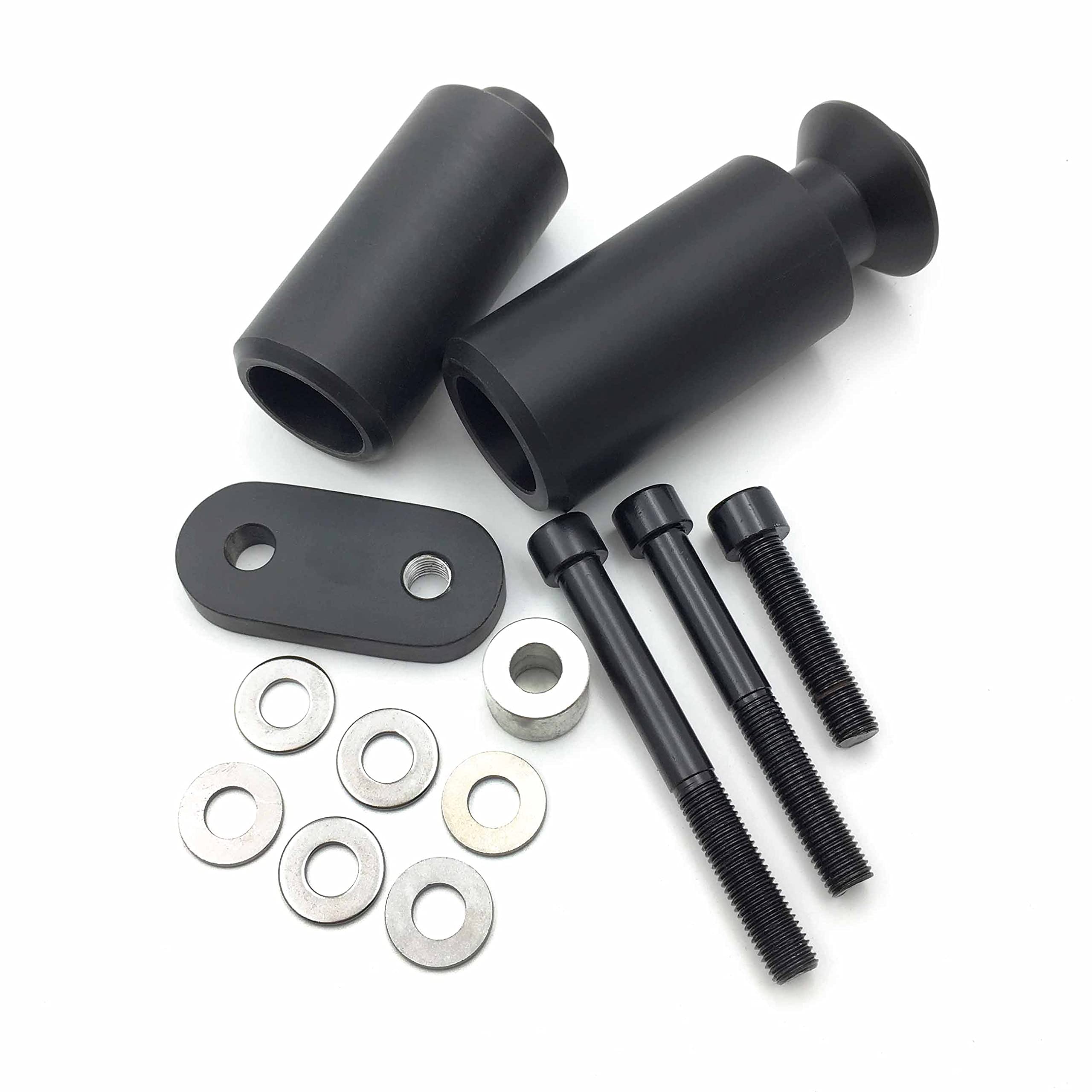 HTTMT MT219-002-BK Motorcycle No Cut Frame Slider Crash Protector Compatible with 2006 2007 Yzf R6 Yzfr6 Black & Heavy Duty Bill